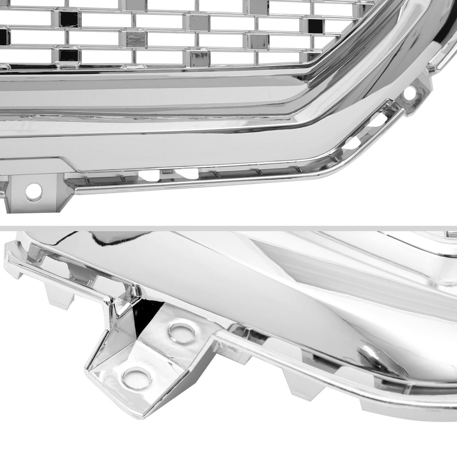 2016-2018 GMC Sierra 1500 Chrome Mesh Denali Style Hood Replacement Grille