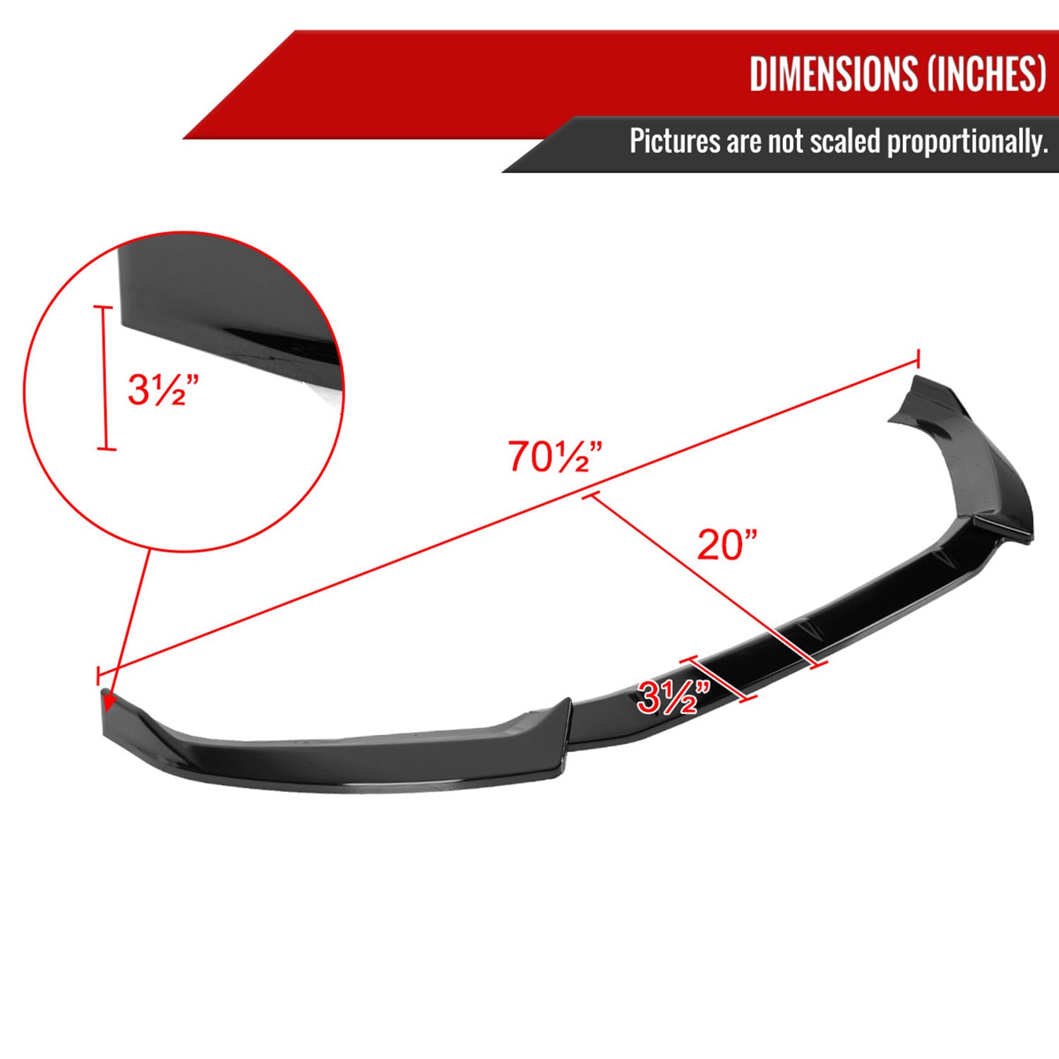 2017-2018 Audi A4/S4 Glossy Black 3Pcs Front Bumper Lip Splitter Kit