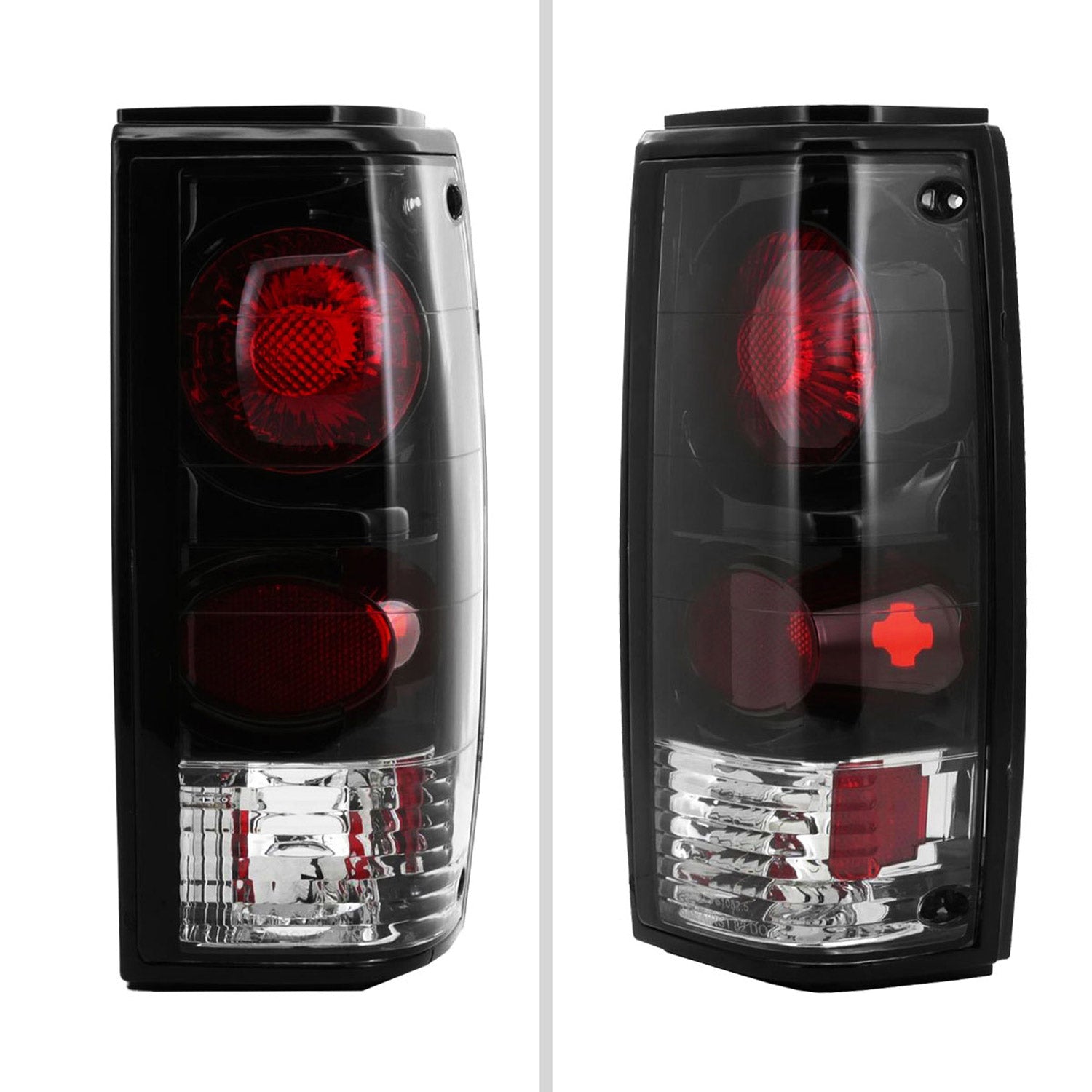 1982-1994 Chevy S10/Blazer GMC S15/Sonoma Tail Lights Matte Black/Clear Lens