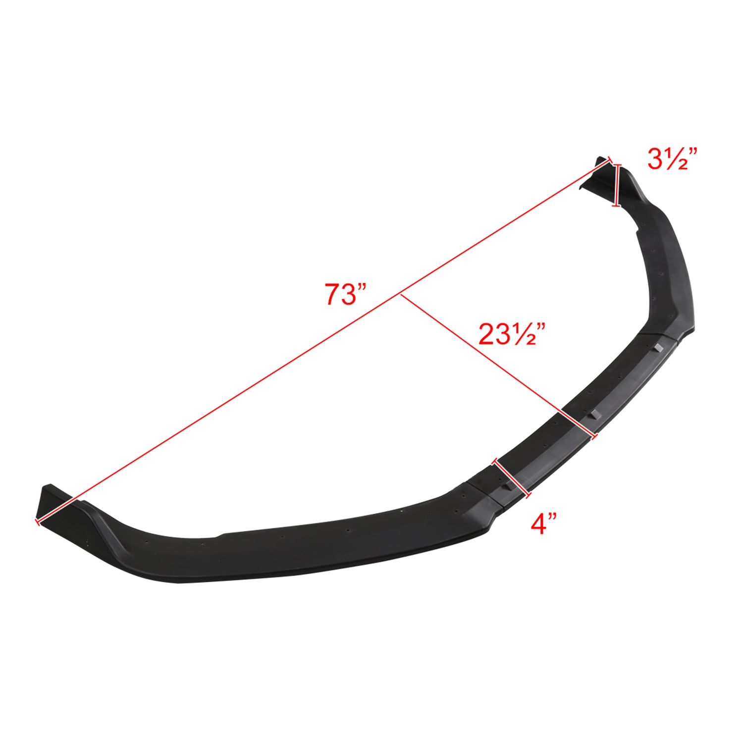 2018-2020 Honda Accord Matte Black Polypropylene 3Pcs Front Bumper Lip