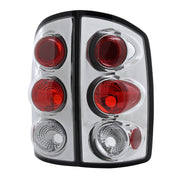2002-2006 Dodge RAM Tail Lights Chrome Housing/Clear Lens
