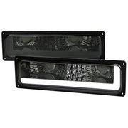 1988-1998 Chevy/GMC C10 C/K LED Strip Bumper Corner Signal Lights Chrome/Smoke