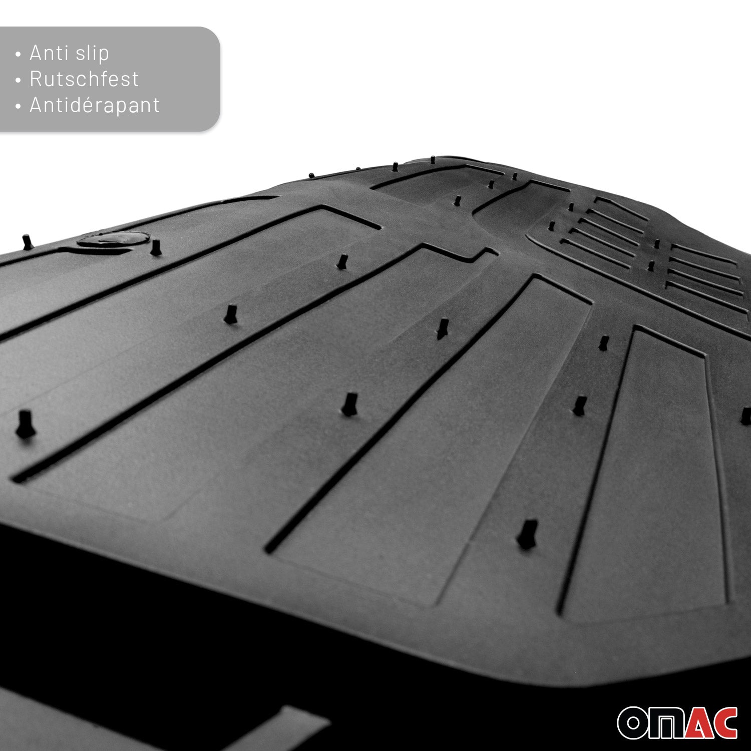 Mini Heavy Duty Trim to fit Floor Mats Liner Black All Weather 4Pcs