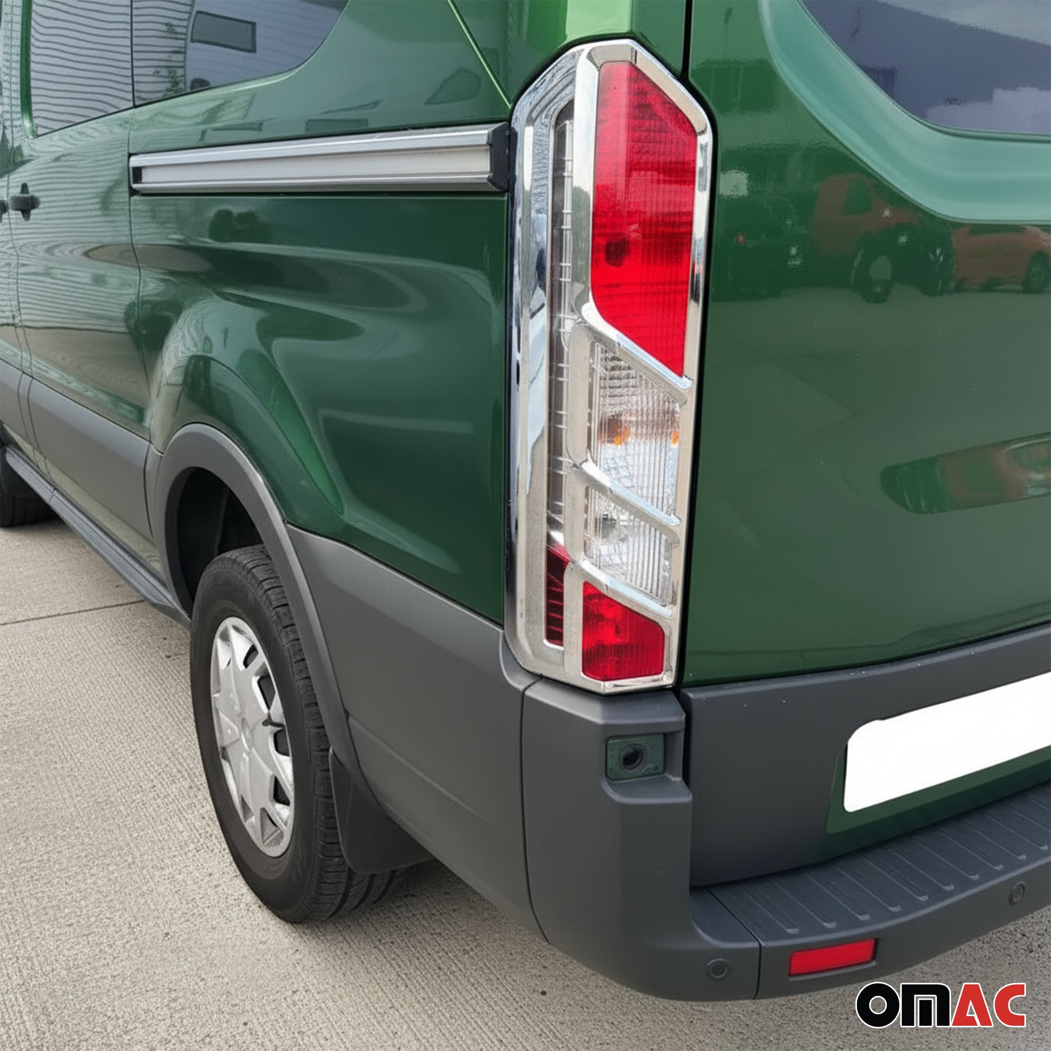 2015-2020 Ford Transit 350 Rear Brake Stop Light Frame Trim Silver 2 Pcs