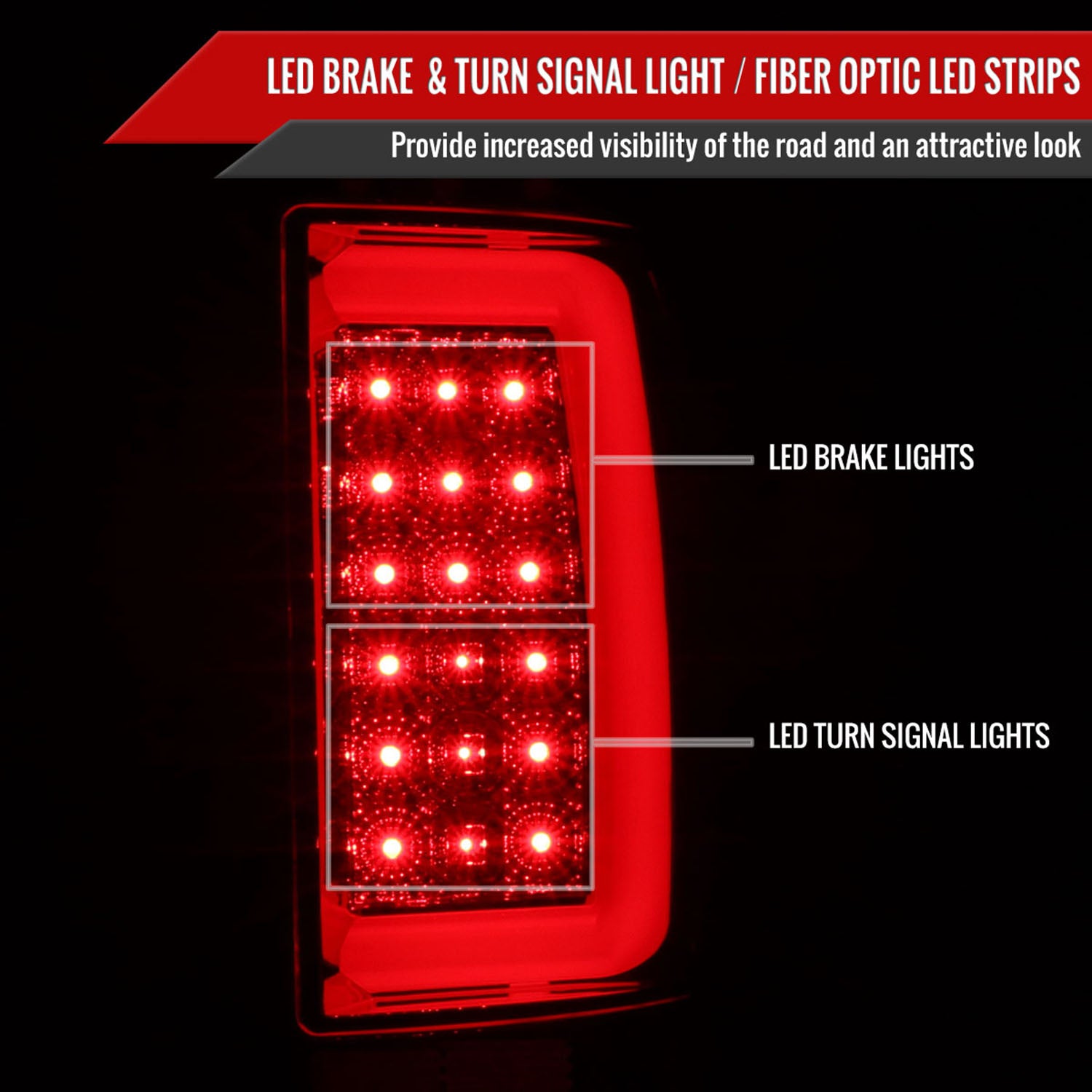 2002-2006 Dodge RAM 1500 2500 3500 LED Tail Lights Chrome Housing/Red Lens