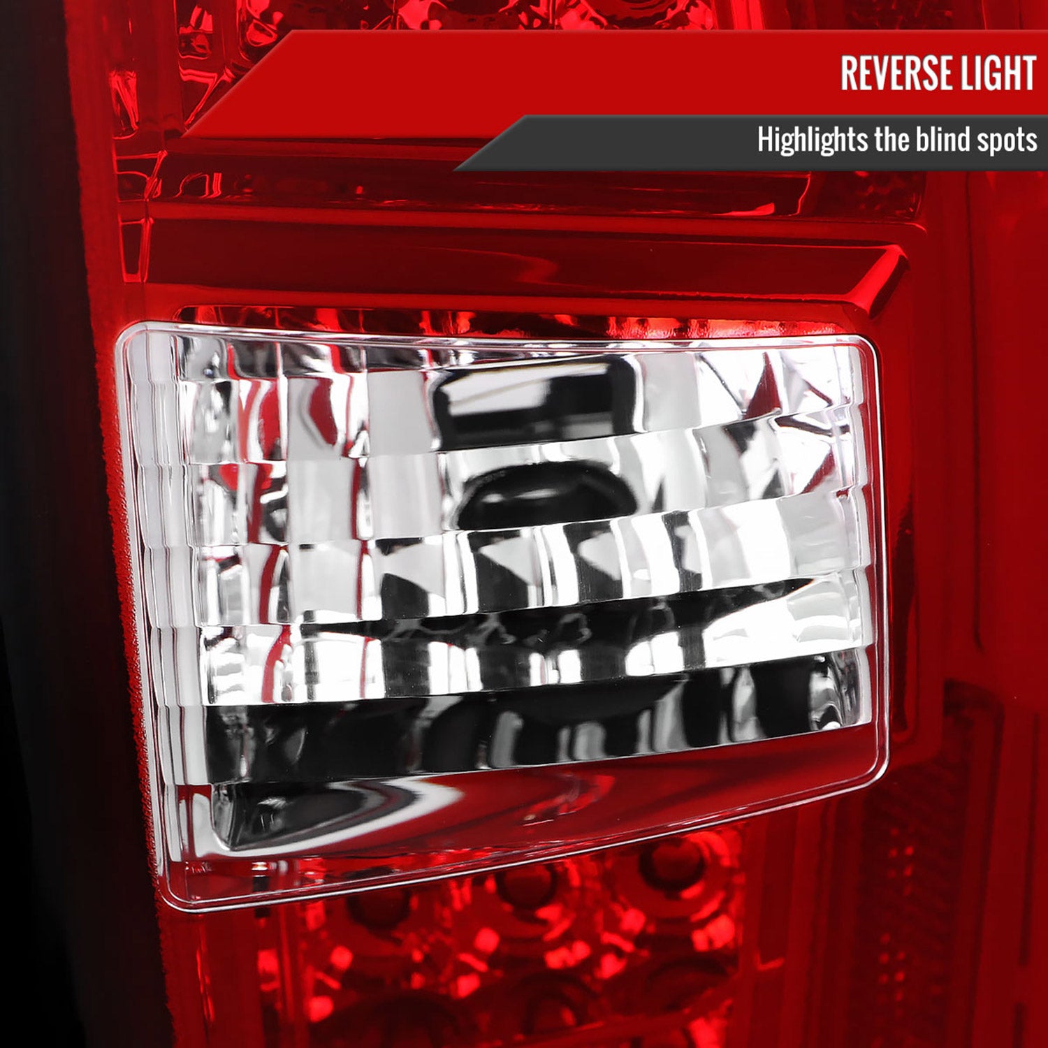 2016-2022 Toyota Tacoma LED Bar Tail Lights Chrome Housing/Red Clear Lens
