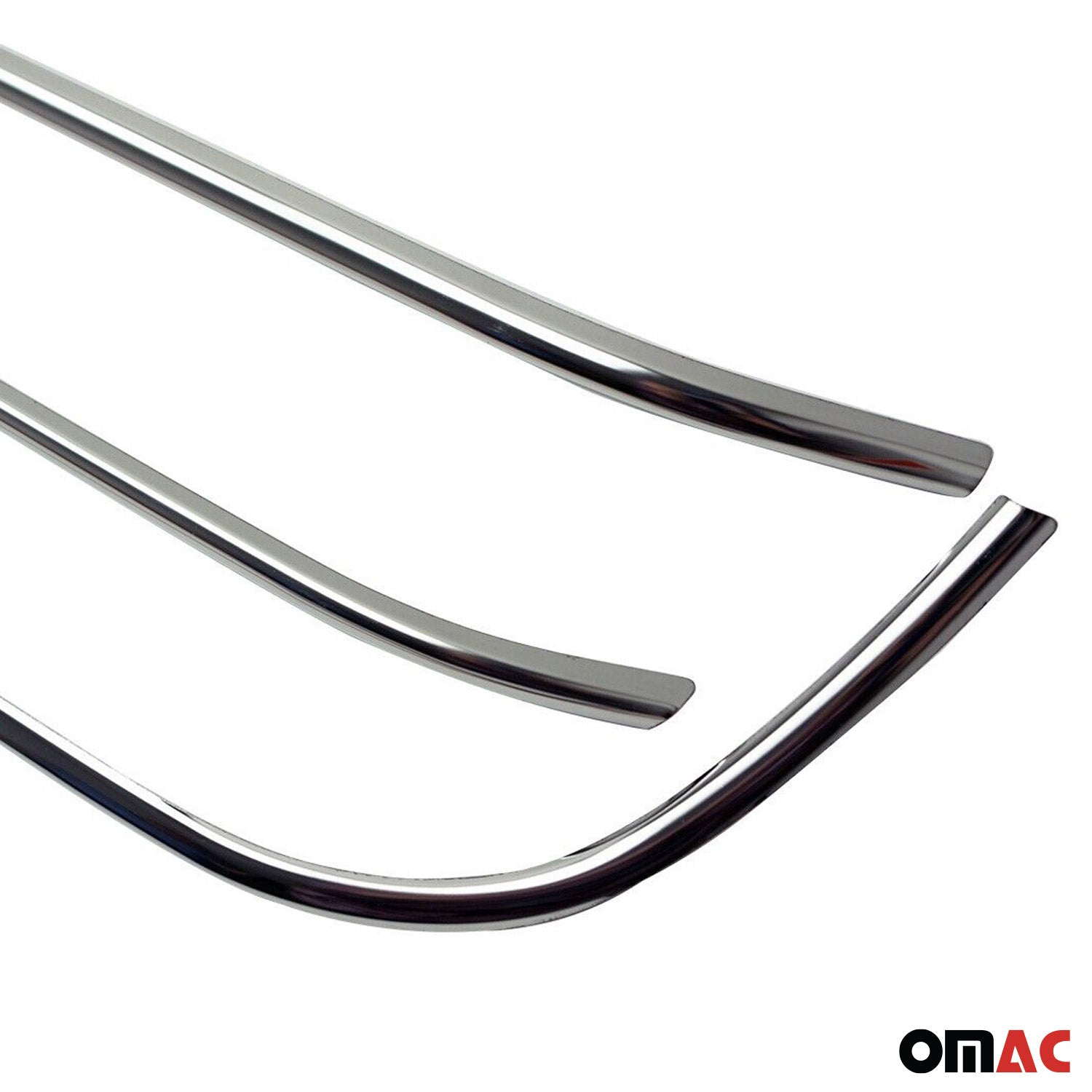 2010-2016 VW Amarok Front Bumper Grill Trim Molding Stainless Steel Silver 3 Pcs