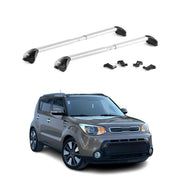Roof Rack Cross Bars Luggage Carrier for Kia Soul II 2014-2019 Alu Silver 2x