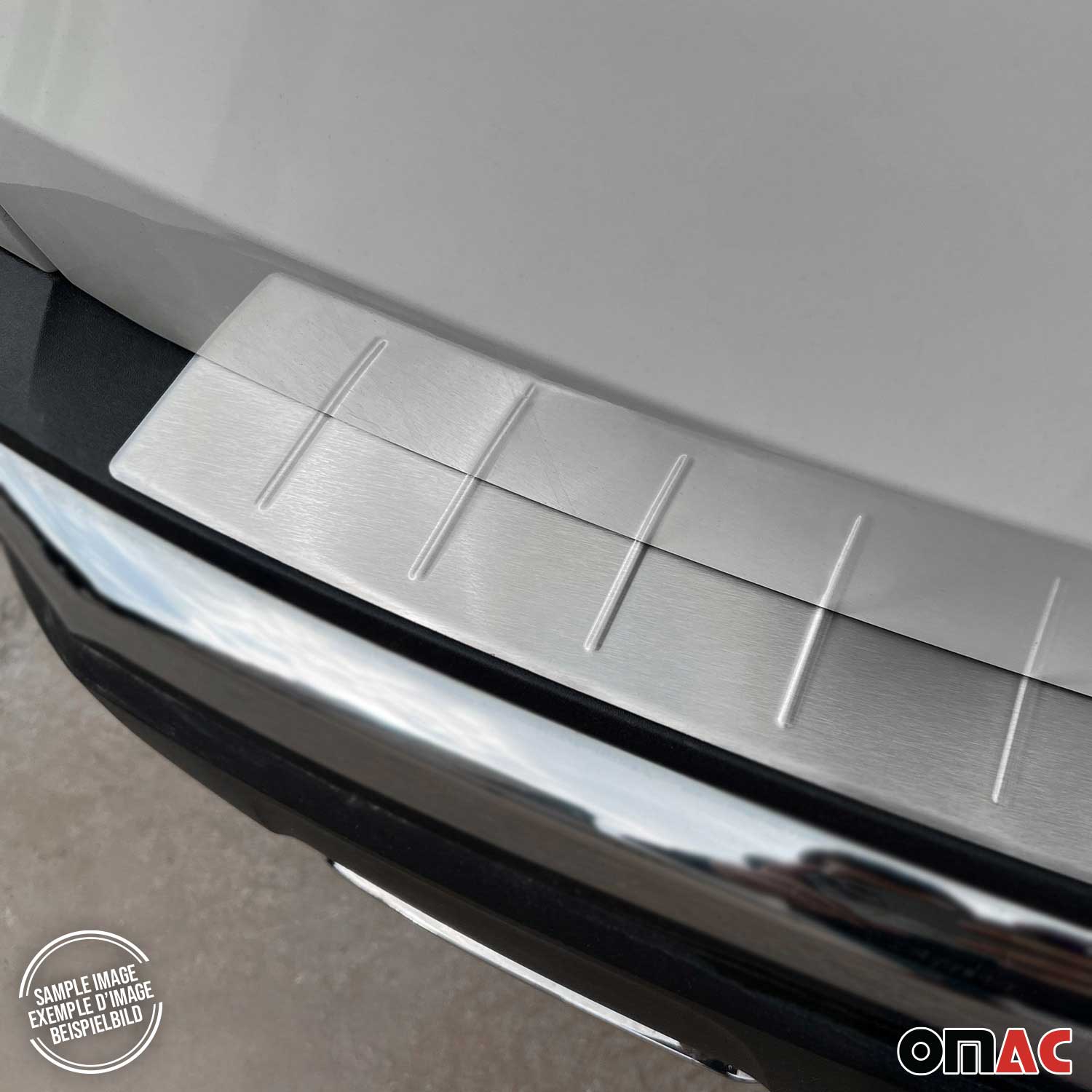 2018-2023 Audi Q5 SQ5 2.gen Rear Bumper Sill Cover Protector Guard Brushed Stainless Steel