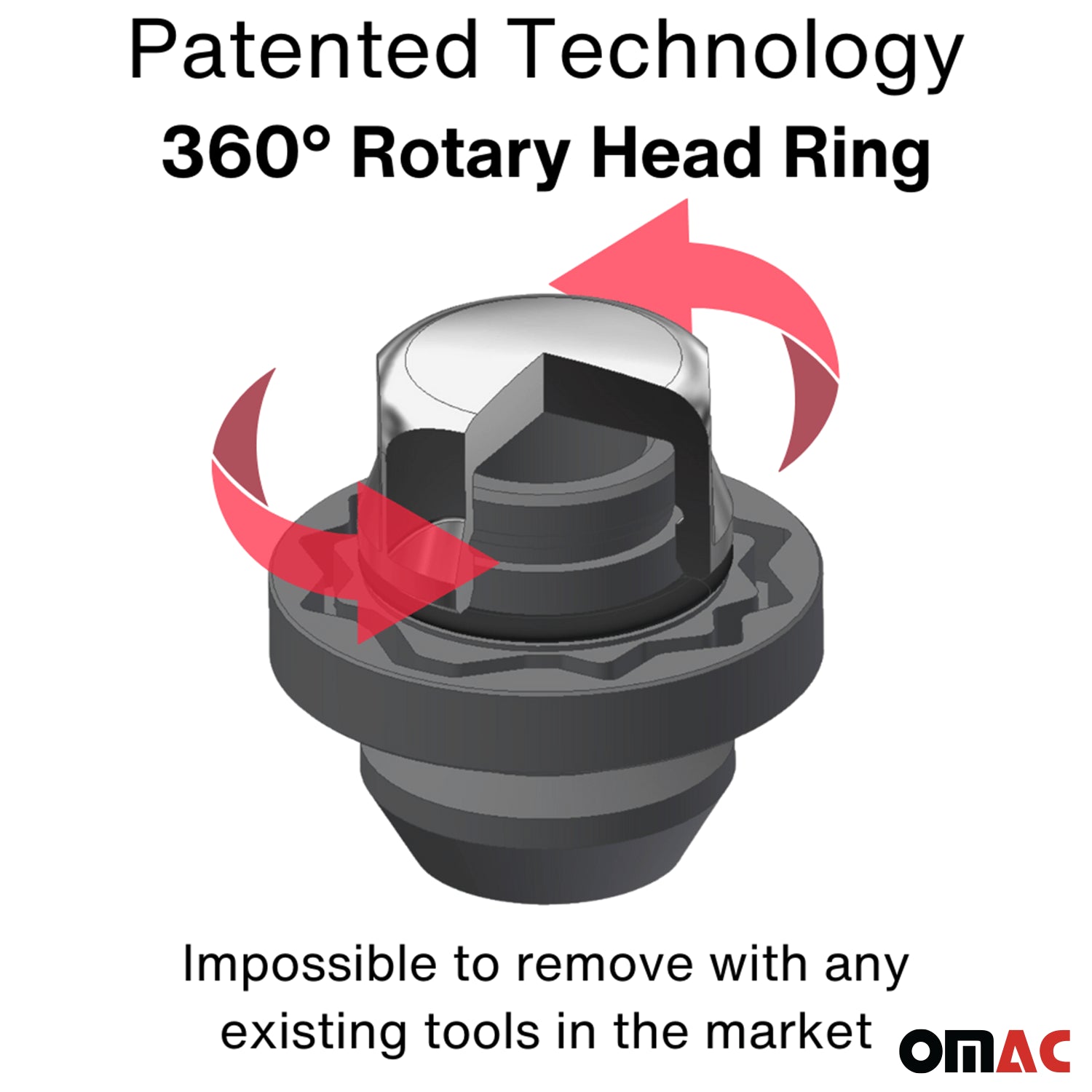 Wheel Lock Kit for Toyota Yaris 2010-2020 M12X1.5 Nut Chromed 4Locks & 1Key