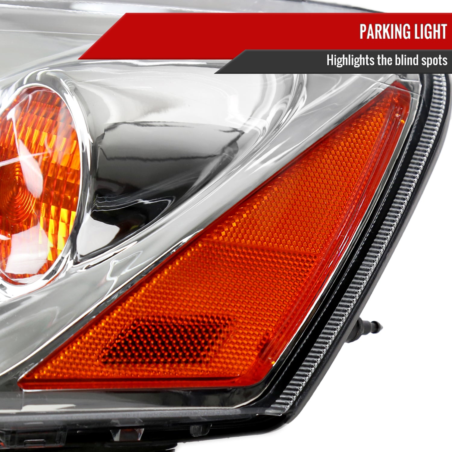 2005-2010 Pontiac G6 Factory Style Headlights w/ Amber Reflectors Chrome/Clear