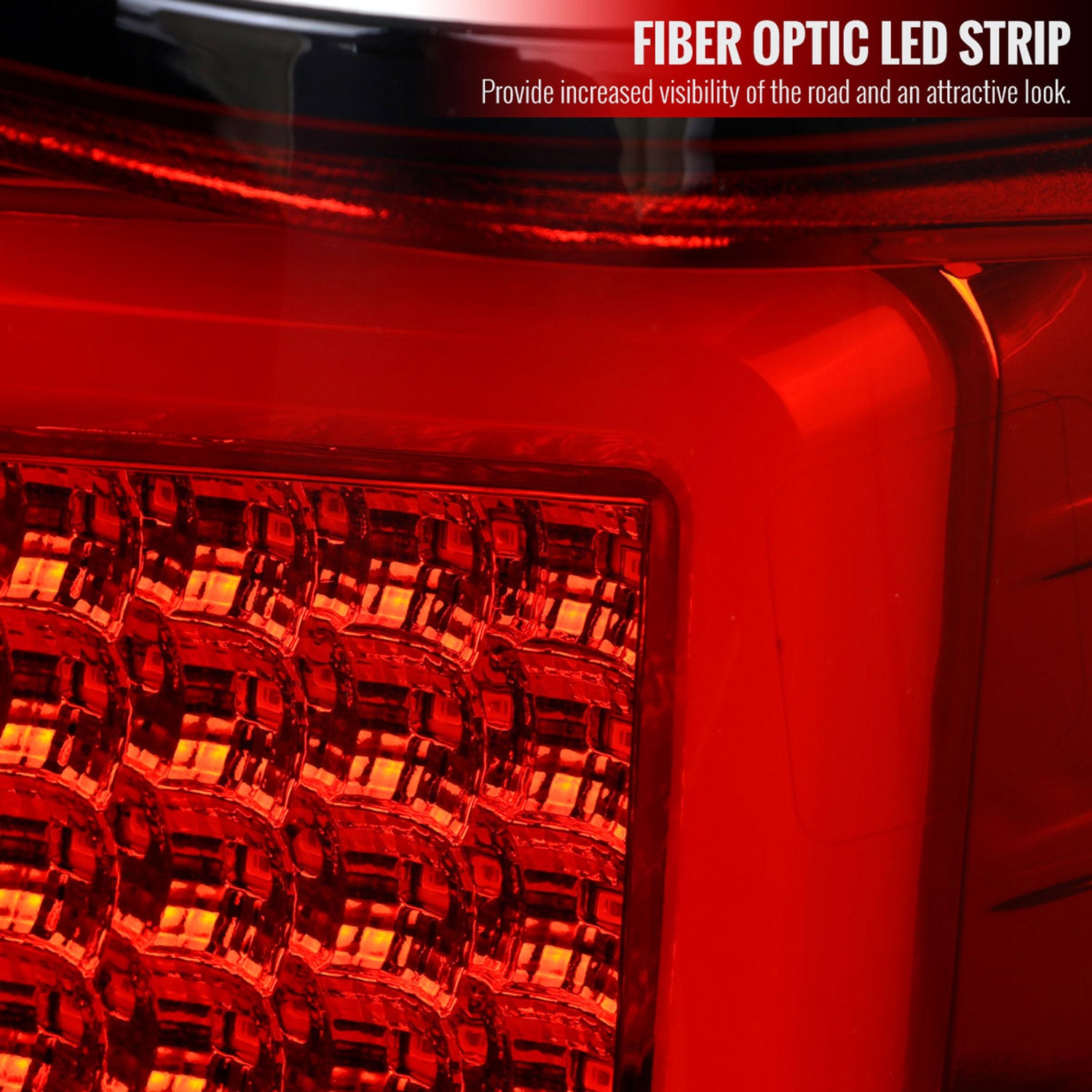 2004-2015 Nissan Titan LED Tail Lights with White LED Tube Chrome/Red Lens