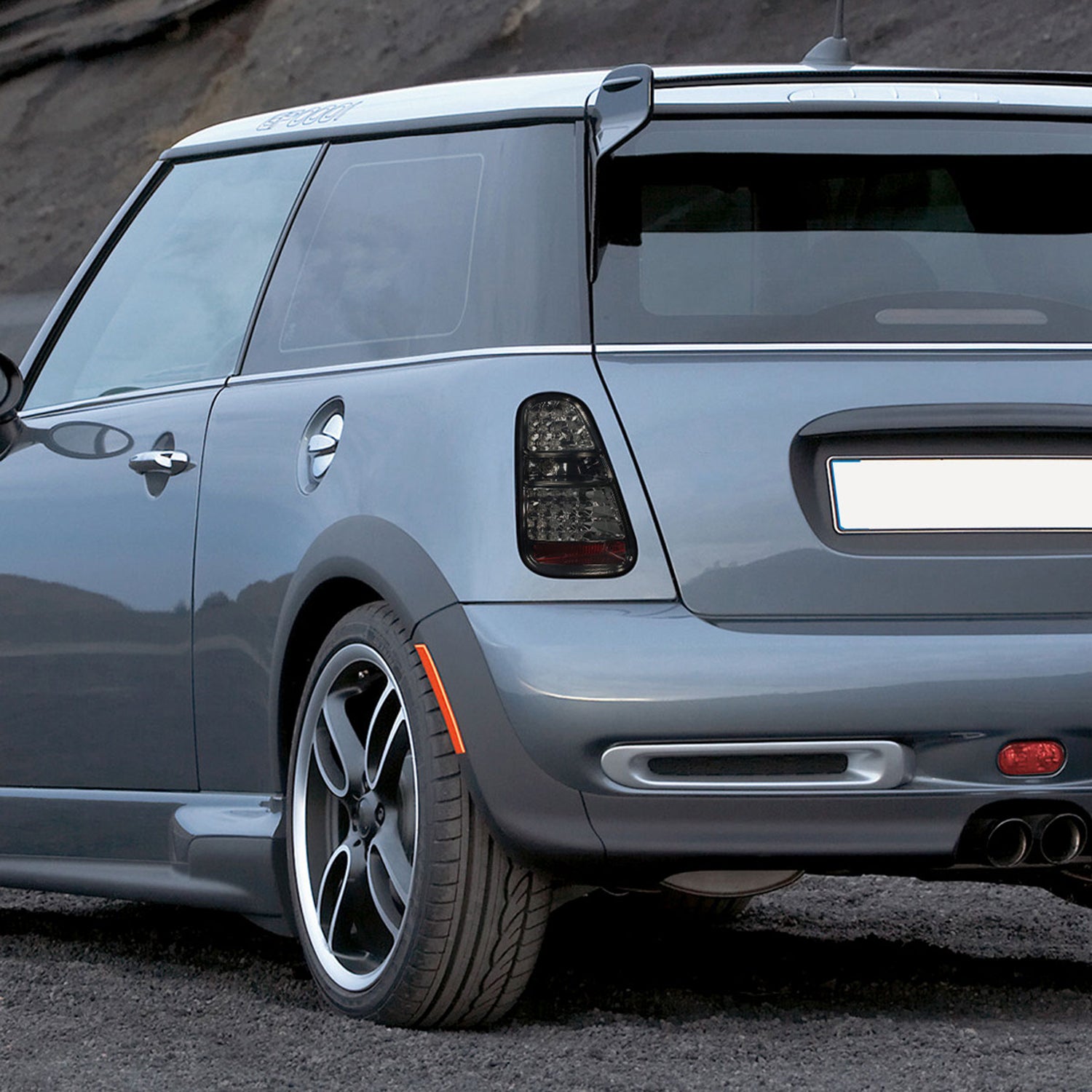 2005-2006 Mini Cooper S LED Tail Lights Chrome Housing/Smoke Lens