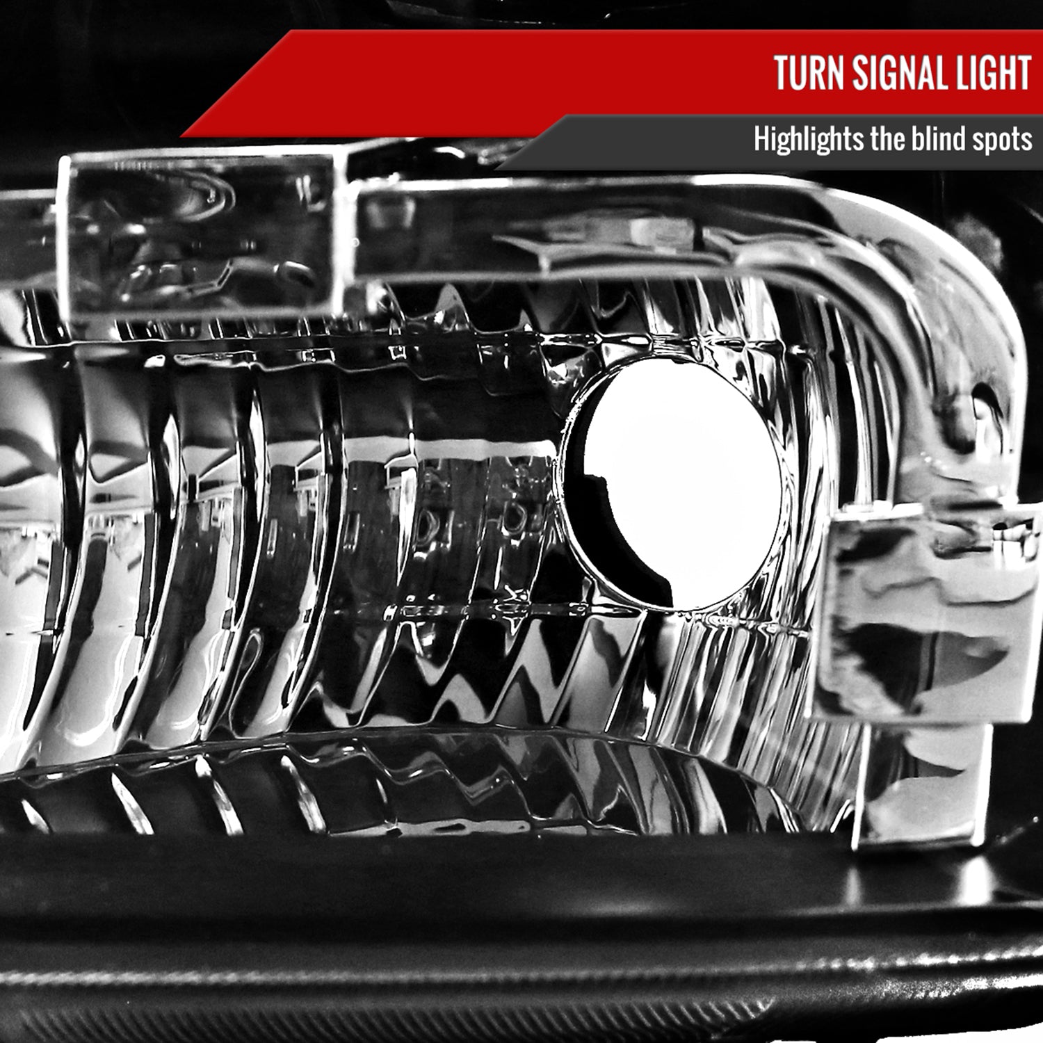 2007-2014 Chevy Avalanche/Tahoe/Suburban Factory Headlights Matt Black/Clear