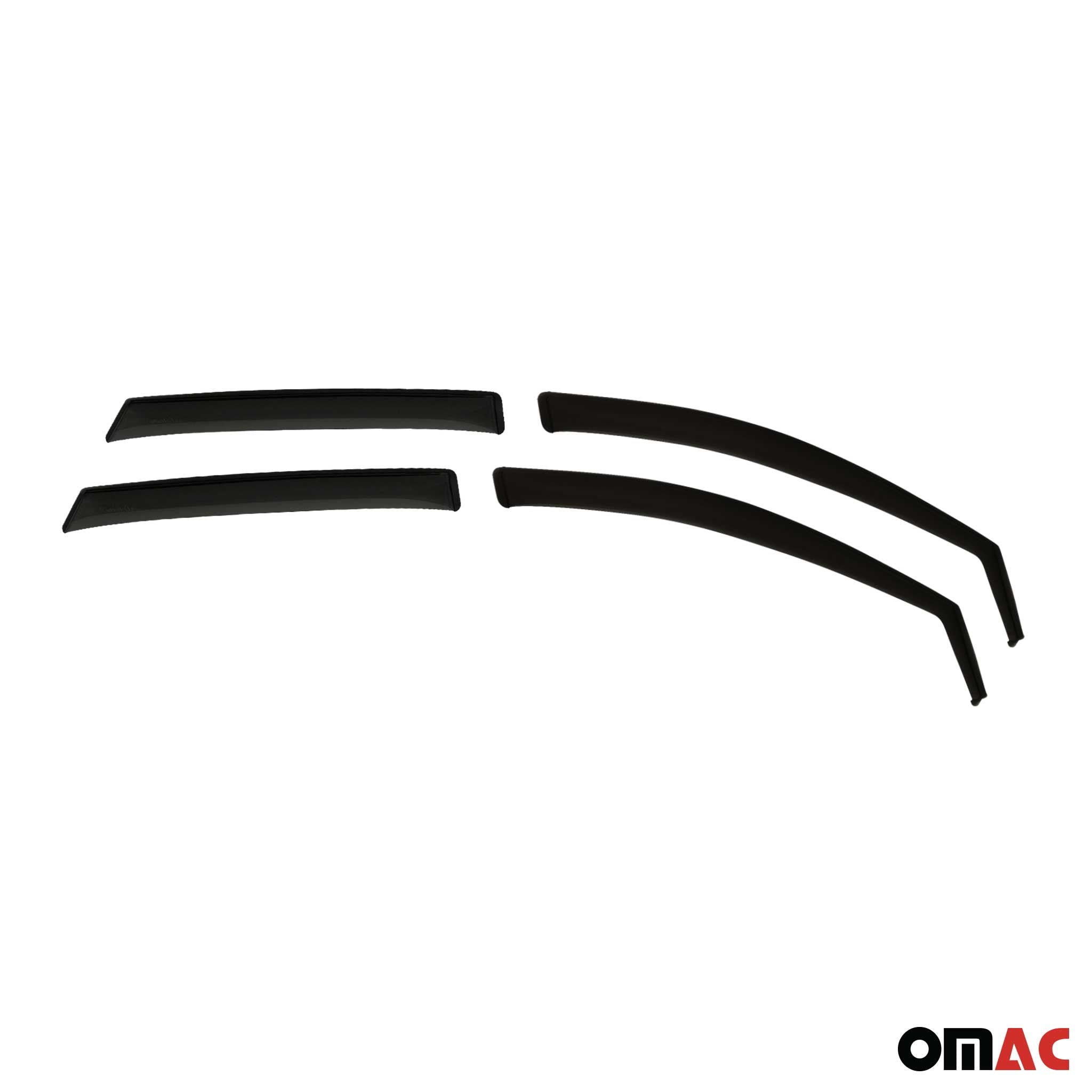 2016-2018 Fiat 500X Window Visor Vent Rain Deflector 4Pcs Smoke