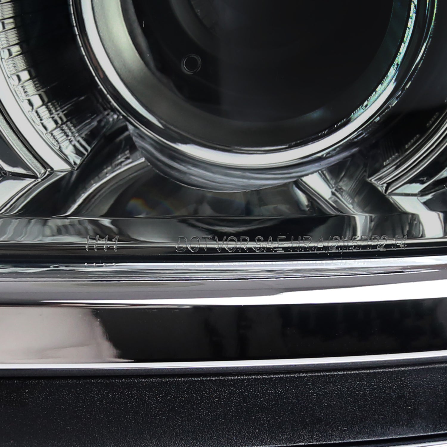 2014-2015 Chevy Silverado 1500 Projector Headlights Trim Chrome/Light Smoke