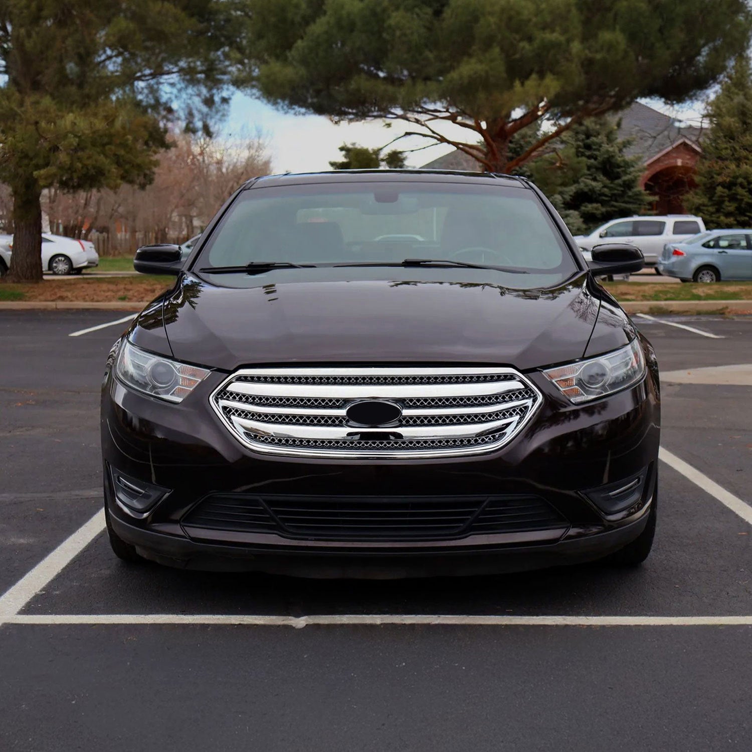 2013-2019 Ford Taurus Grille Overlay Chrome 1Pcs ABS Plastic