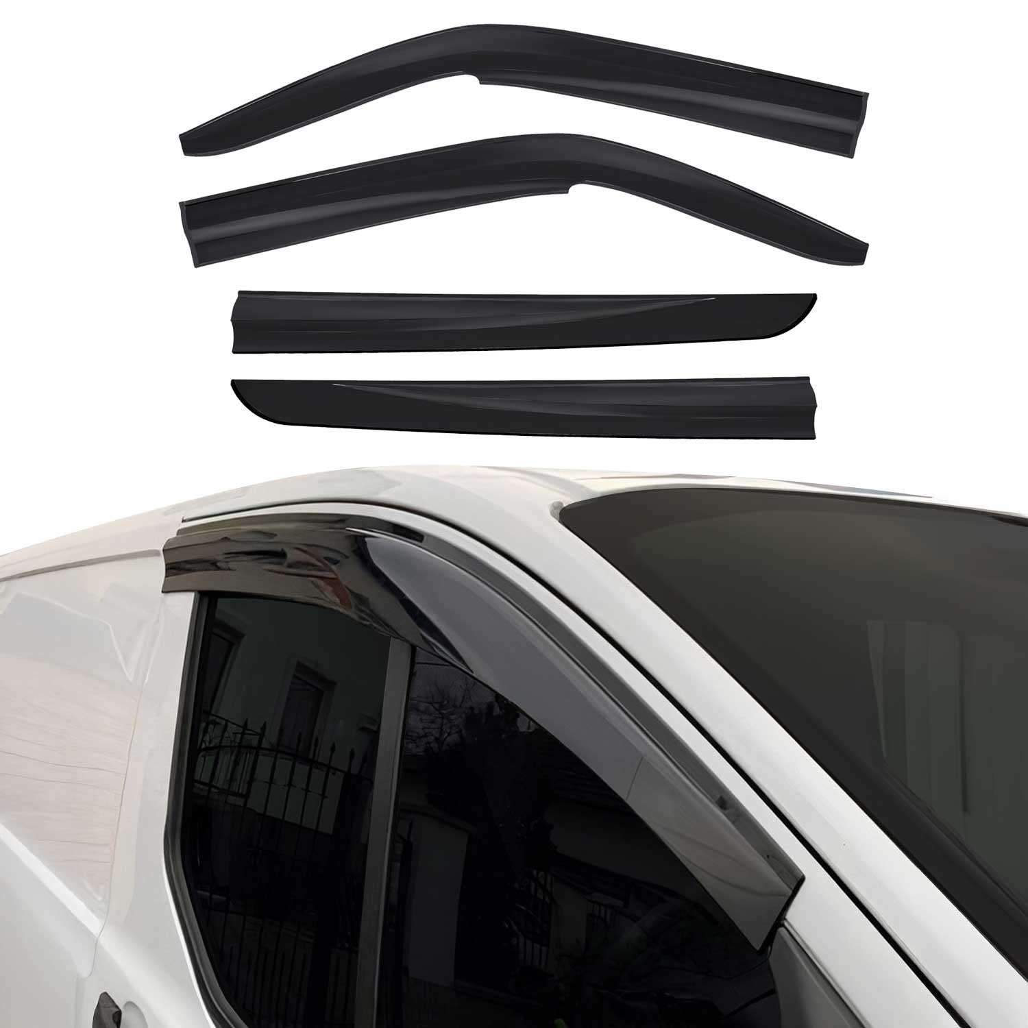 2003-2021 VW T5 T6 Transporter Window Visor Vent Rain Deflector 4Pcs Smoke