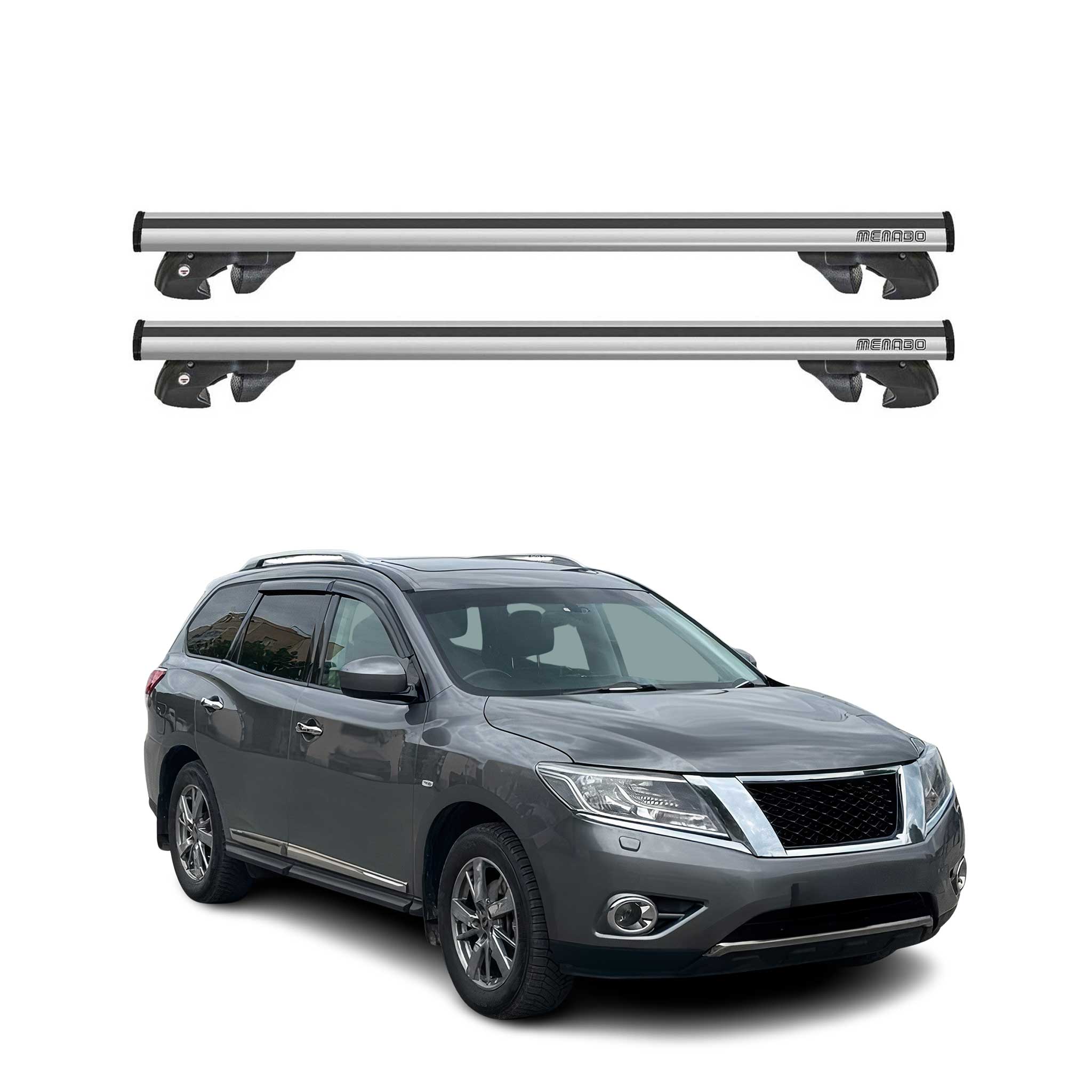 2013-2020 Nissan Pathfinder Roof Rack Cross Bars Silver