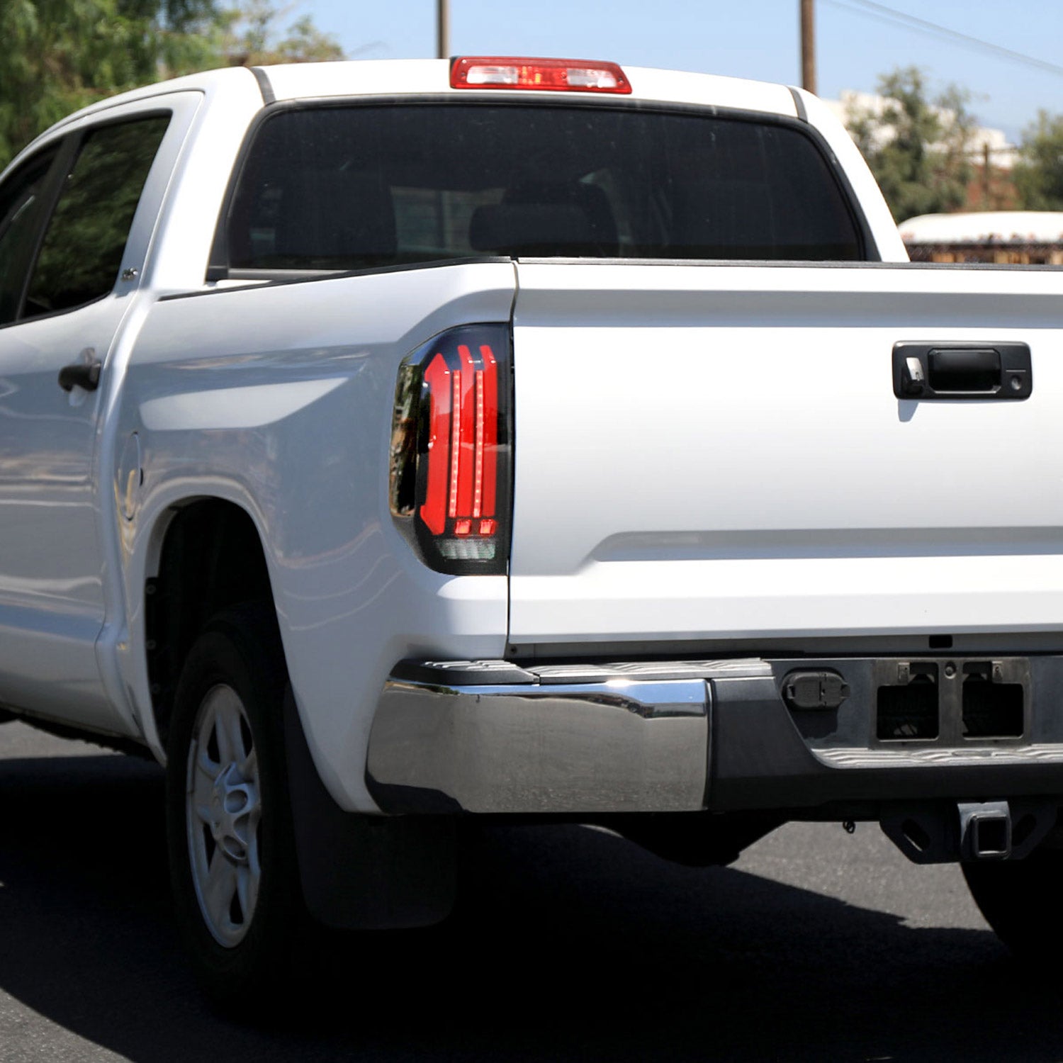 2014-2021 Toyota Tundra Facelift Full LED Tail Lights Turn Signal Jet Black