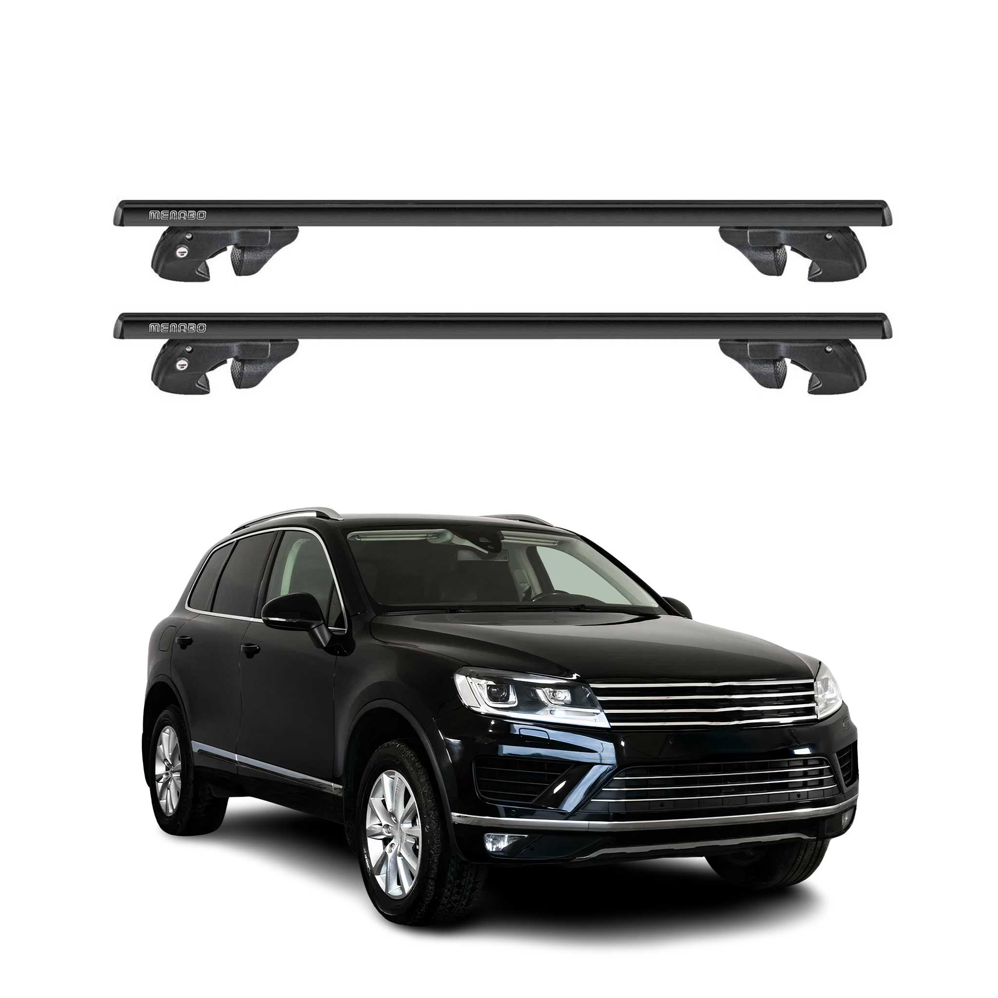 2011-2014 VW Touareg Roof Rack Cross Bars Black