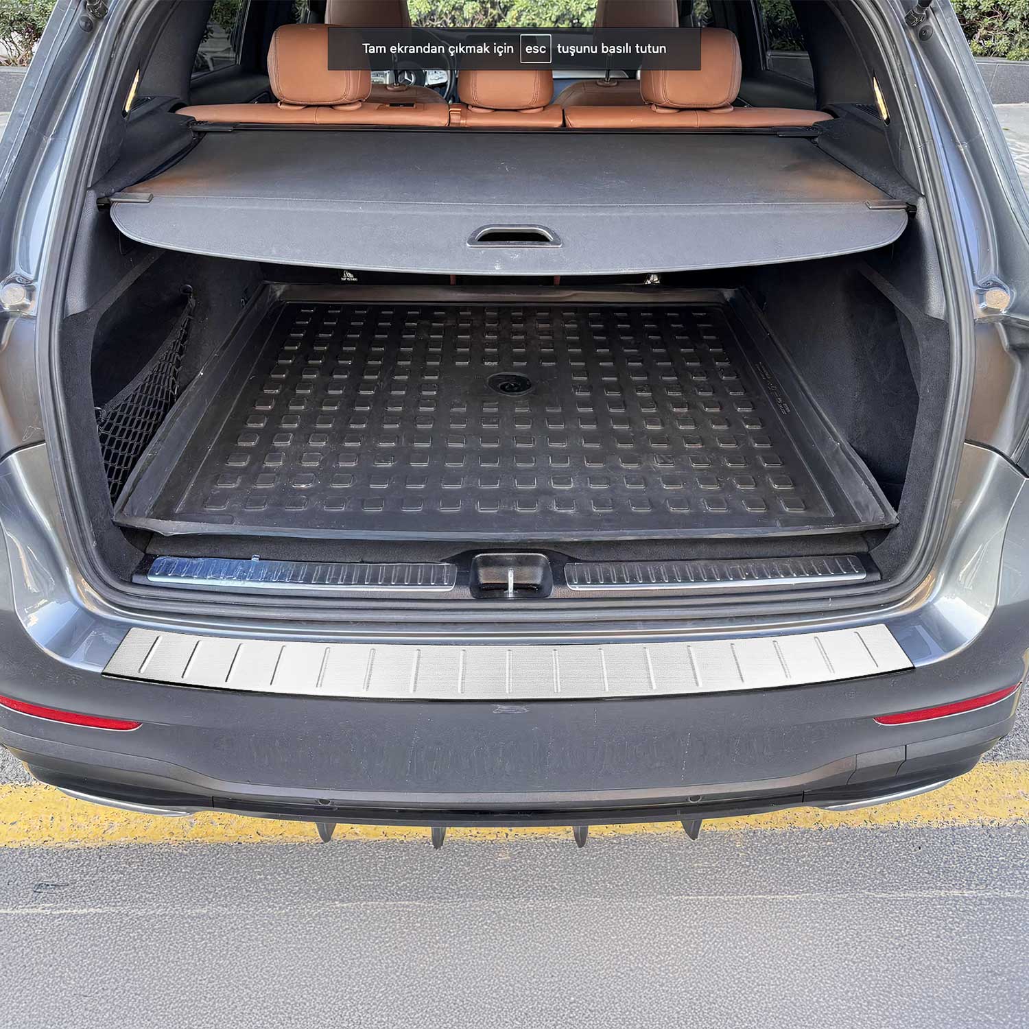 2016-2022 Mercedes GLC Class X253 Rear Bumper Sill Cover Guard Stainless Steel Brushed