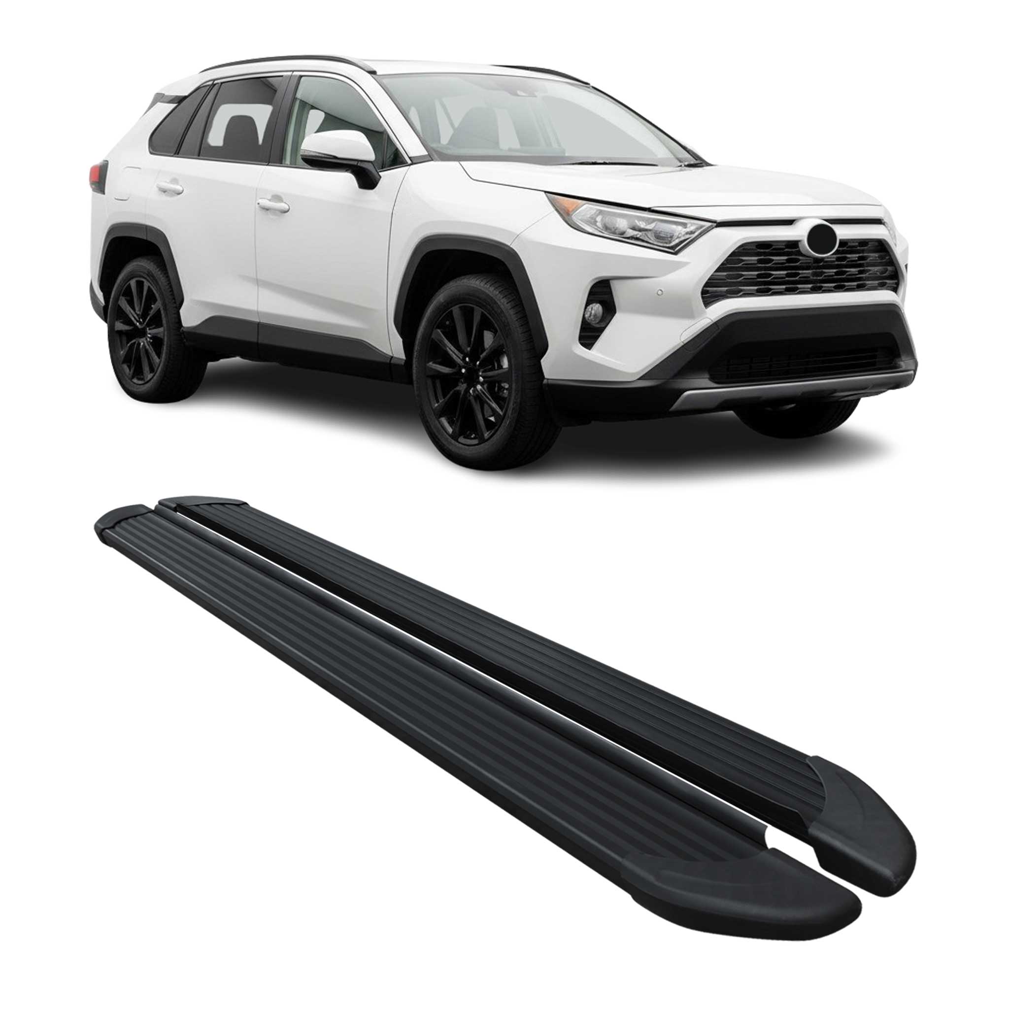 2019-2025 Toyota RAV4 Hybrid Running Boards Side Steps Black
