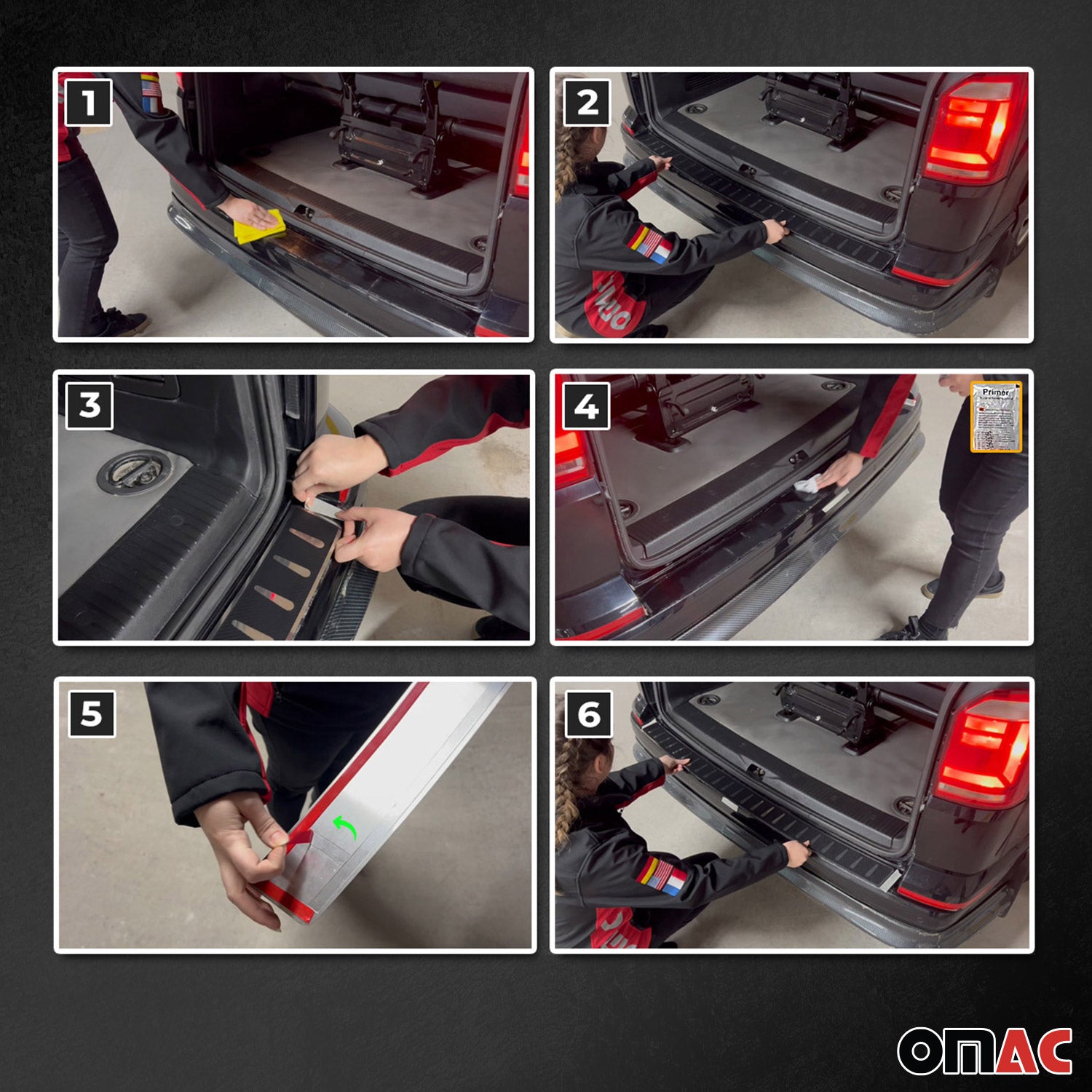 2003-2014 Volvo XC90 Rear Bumper Sill Cover Protector Stainless Steel Carbon Foiled