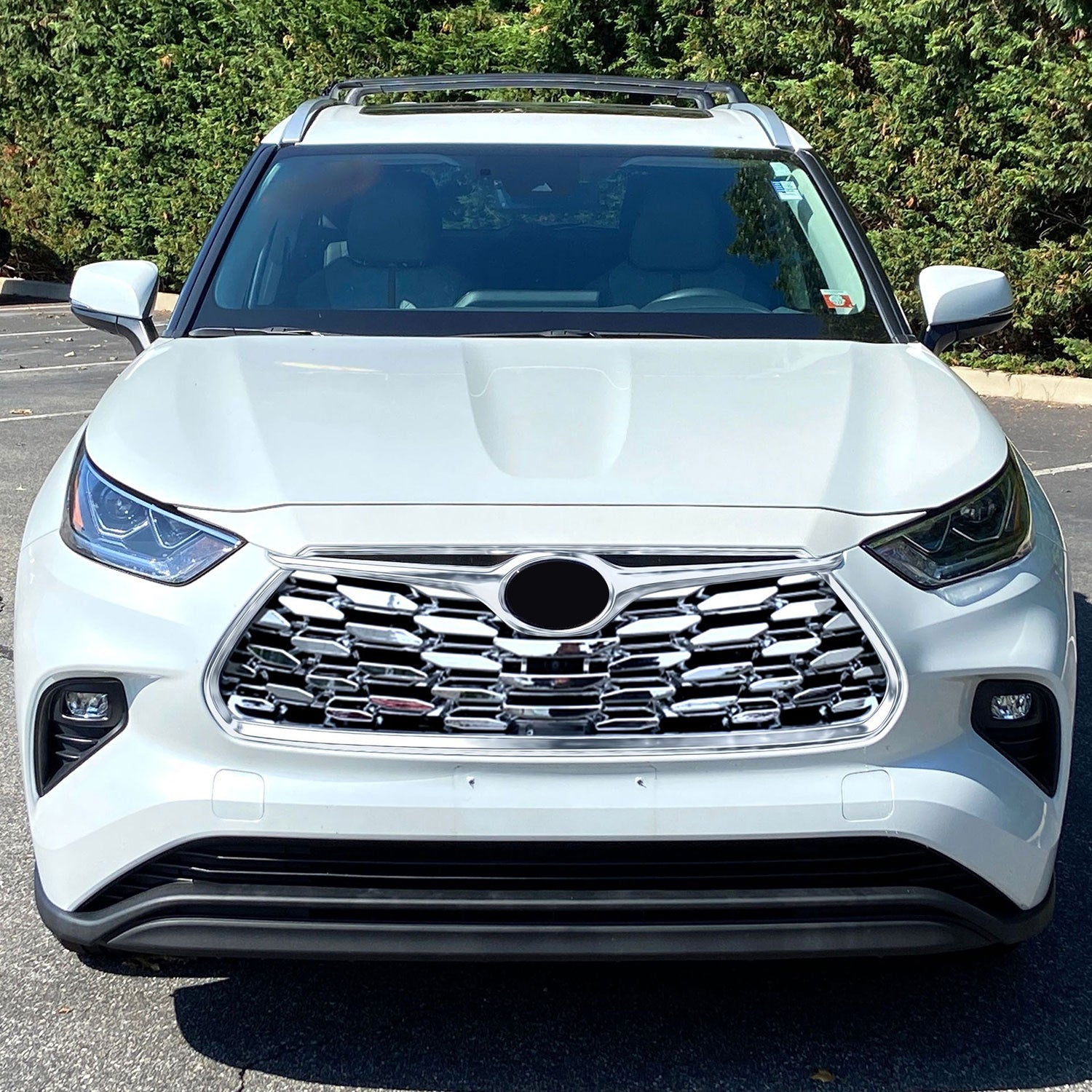 2020-2024 Toyota Highlander Grille Overlay Chrome 1Pcs ABS Plastic