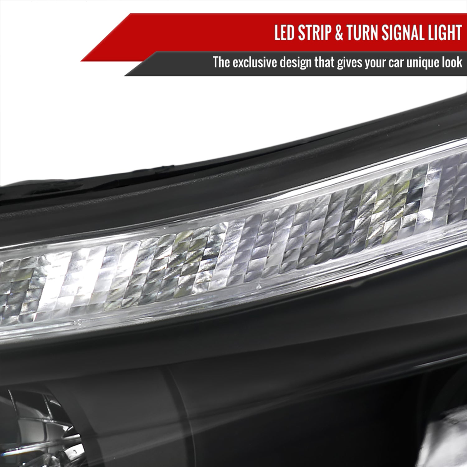 2012-2014 Ford Focus Projector Headlights LED Light & LED Signal Lights Black