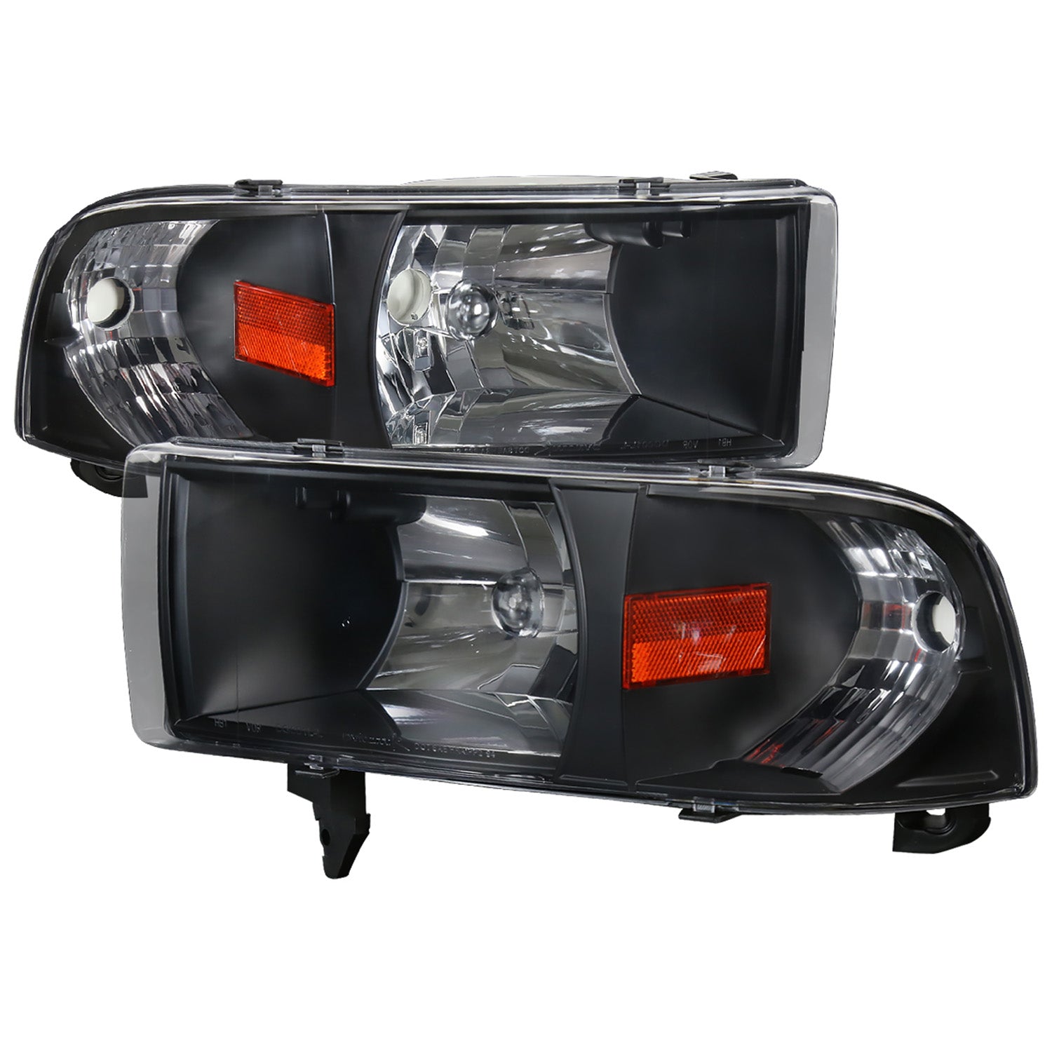 1994-2001 Dodge RAM 1500/ 1994-2002 RAM 2500 3500 Factory Headlights Matt Black