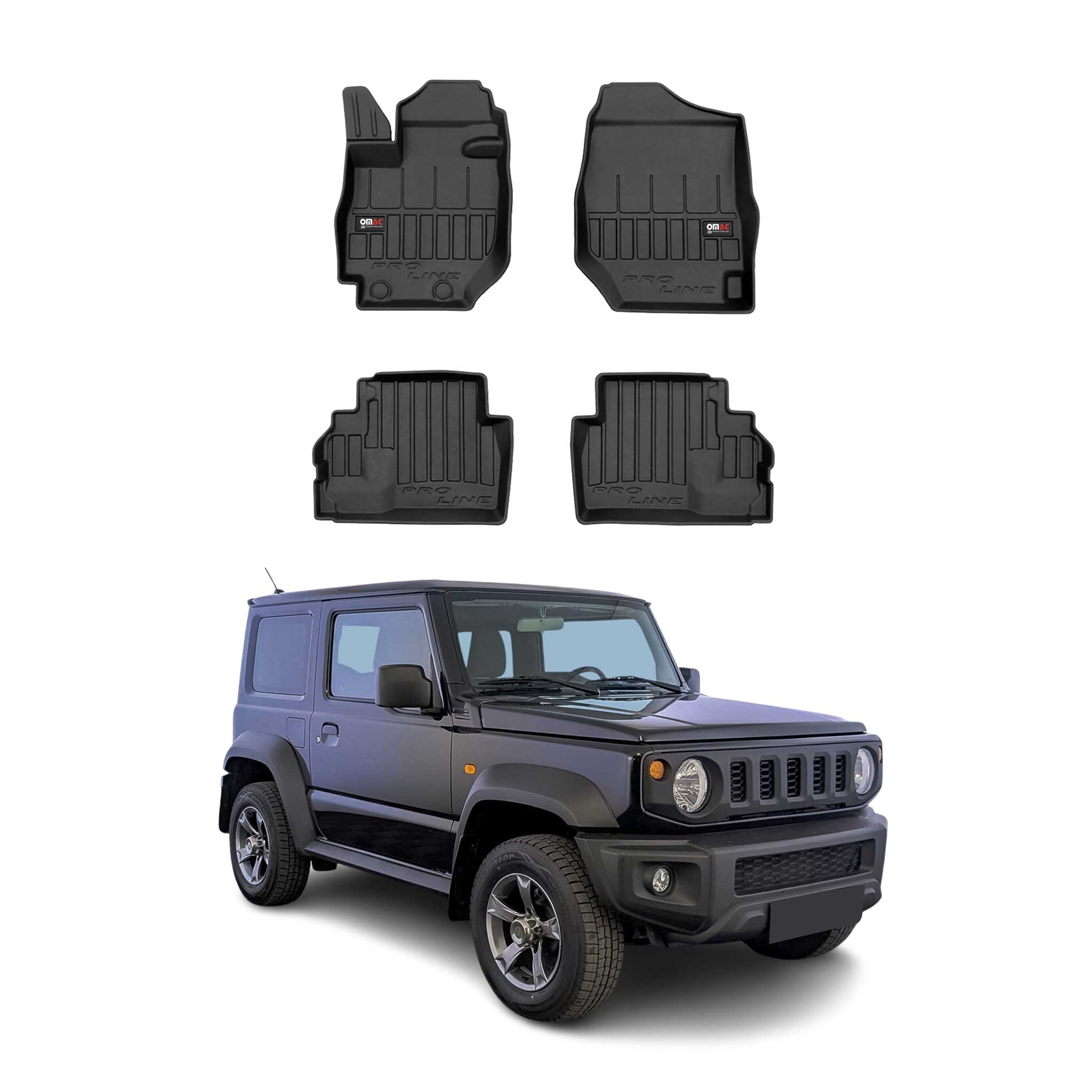 2019-2024 Suzuki Jimny Premium Floor Mats Liners Full Set All Weather Heavy Duty Black