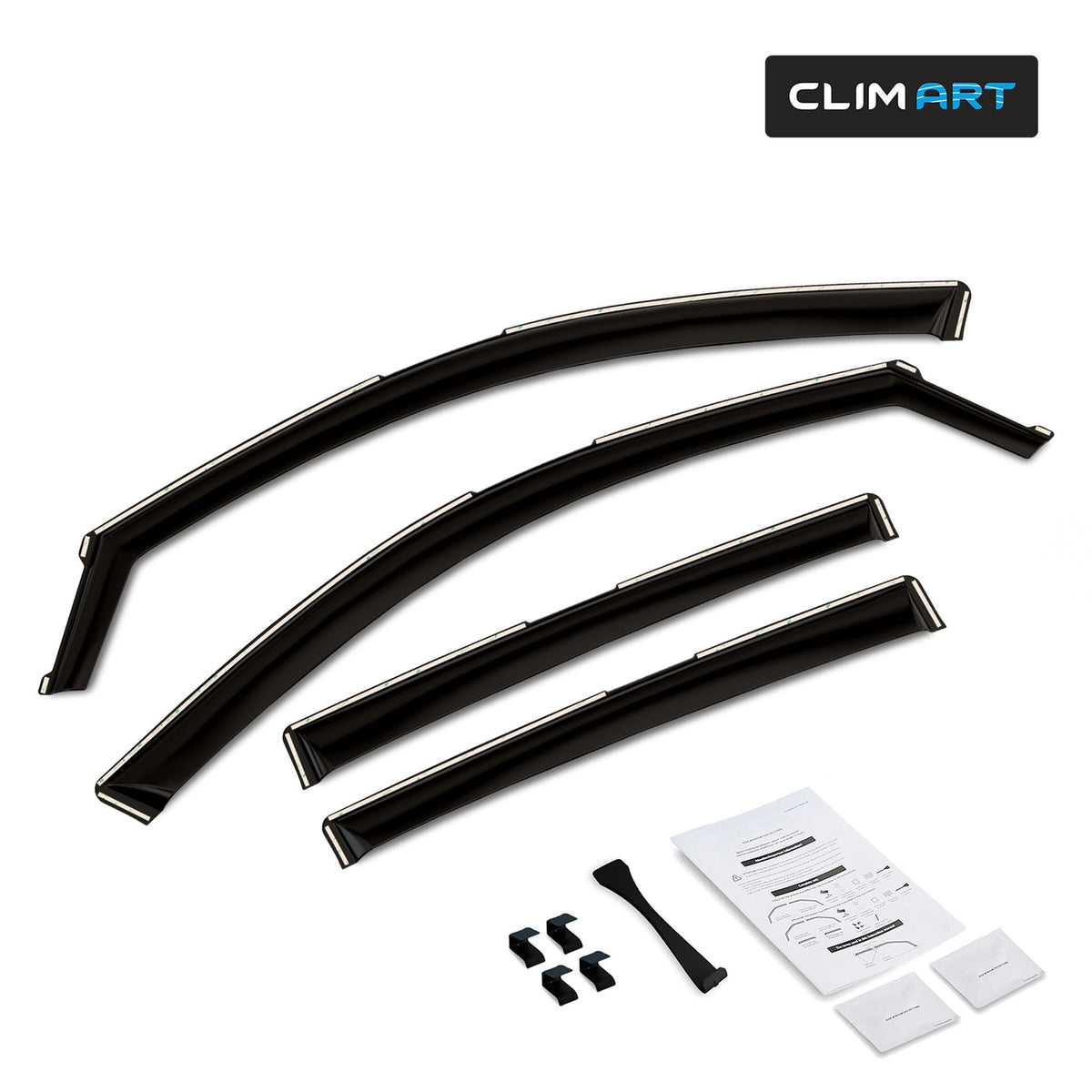 Clim Art Wind Deflectors for Dodge Hornet 2023-2026 In-channel Dark Smoke 4Pcs
