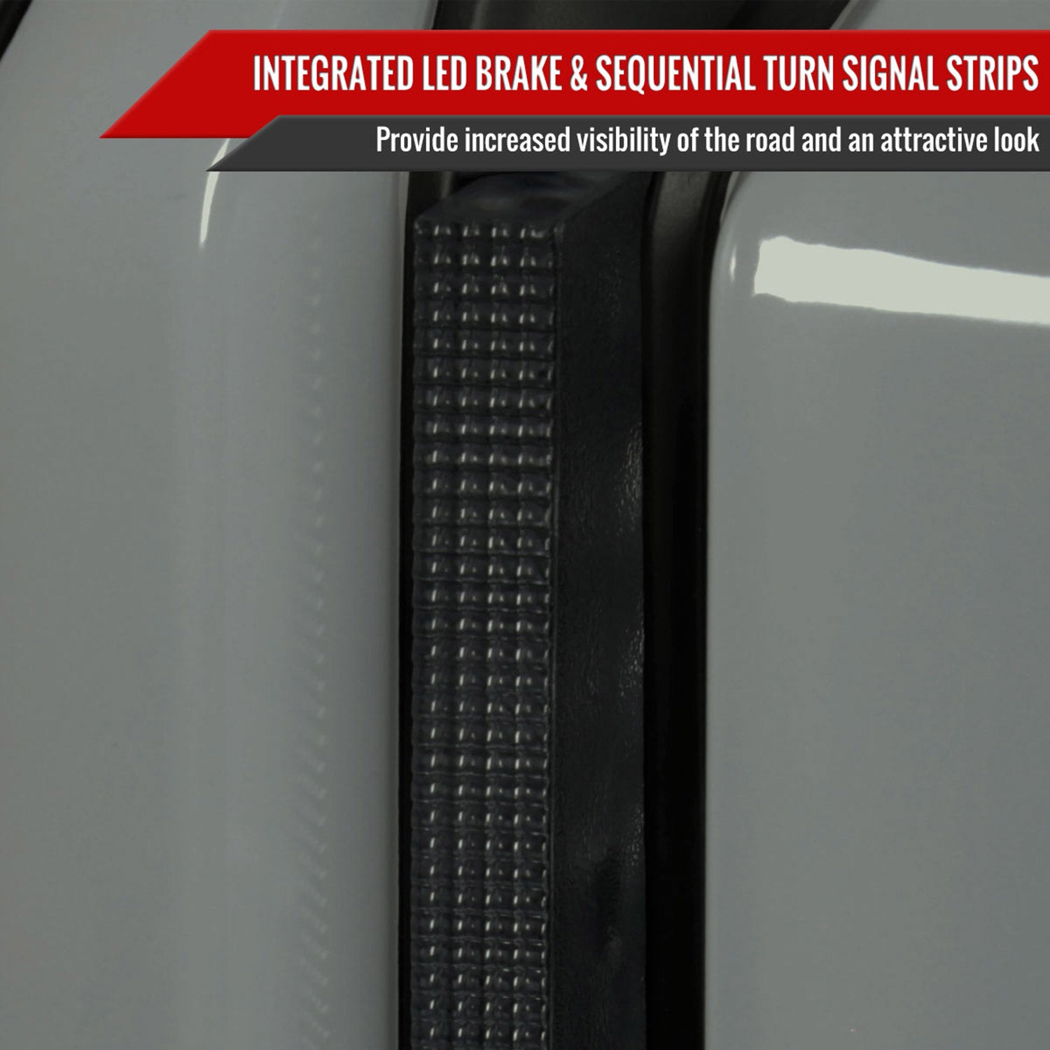 2007-2013 Toyota Tundra Sequential White LED Bar Tail Lights Matte Black/Smoke