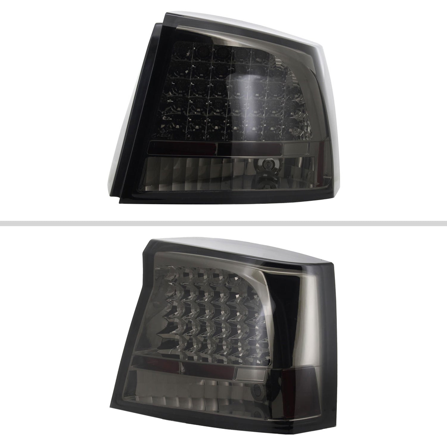 2005-2008 Dodge Charger LED Tail Lights Chrome Housing/Smoke Lens