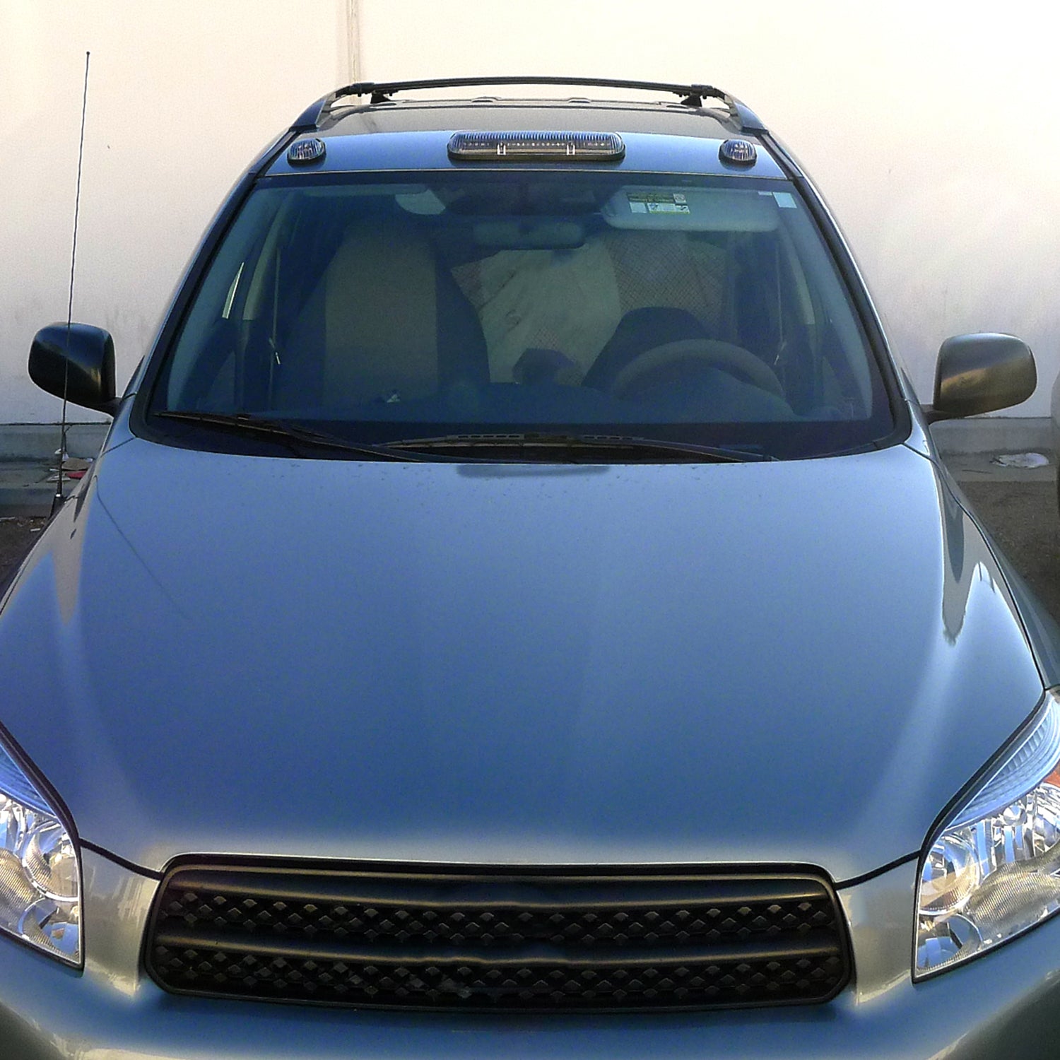 Universal 3PC Set Roof Cab Amber LED Lights Black Housing/Clear Lens