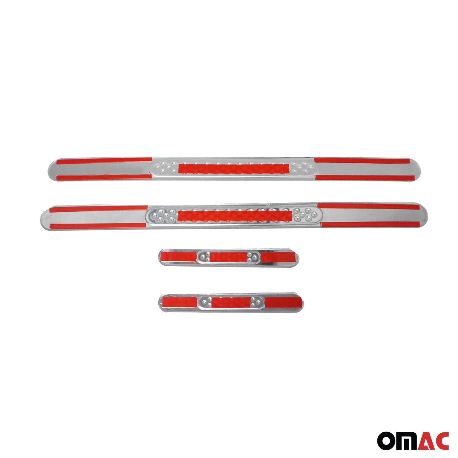 Hyundai Door Sill Scuff Plate Scratch Protector Gloss Stainless Steel Silver 4 Pcs