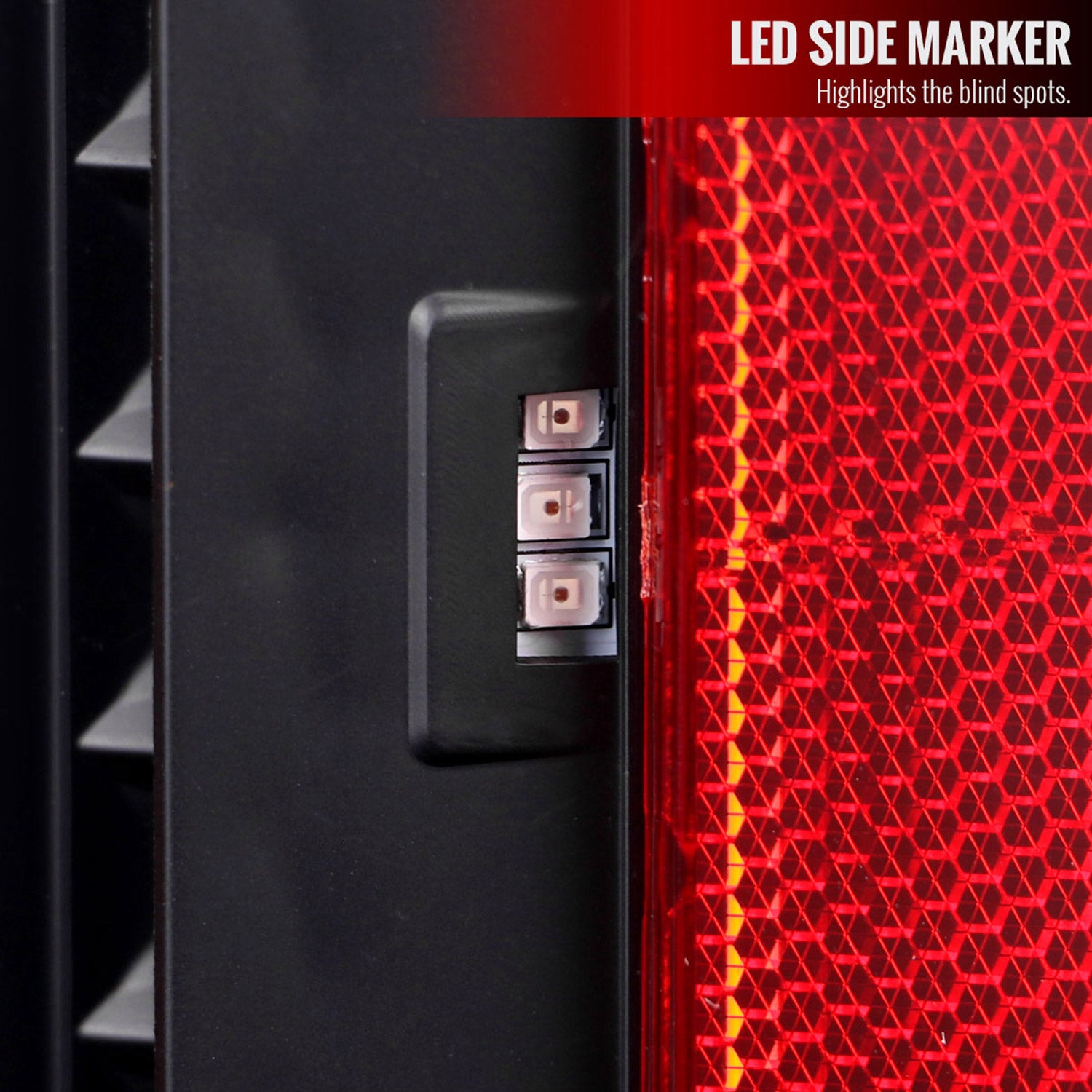 2019-2024 Dodge RAM 2500/3500 Red LED Bar Signal Tail Lights Black/Clear