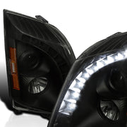 2008-2014 Cadillac CTS SMD LED Light Strip Projector Headlights Black/Smoke