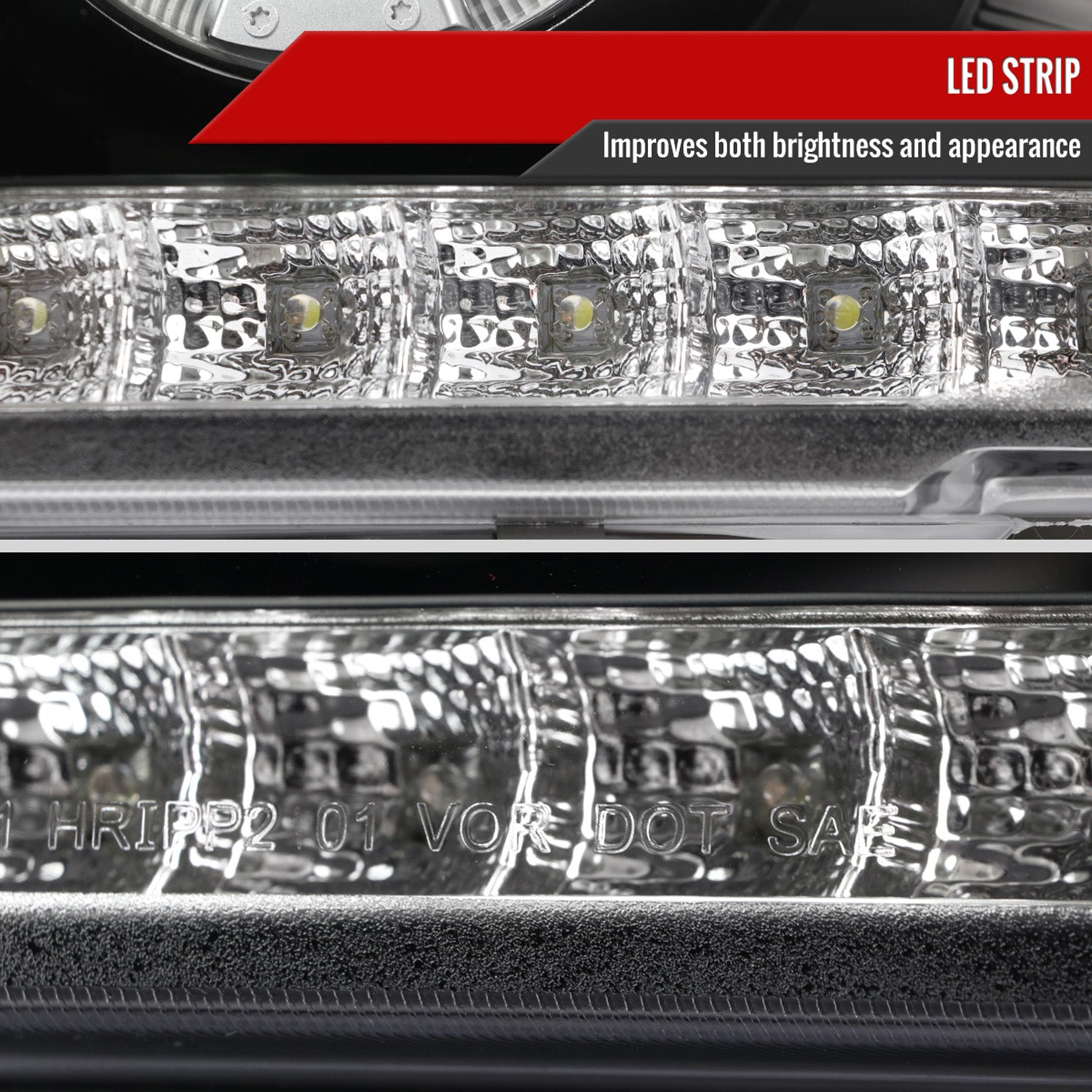 2002-2005 Ford Explorer Dual Halo Projector Headlights Matte Black/Clear Lens