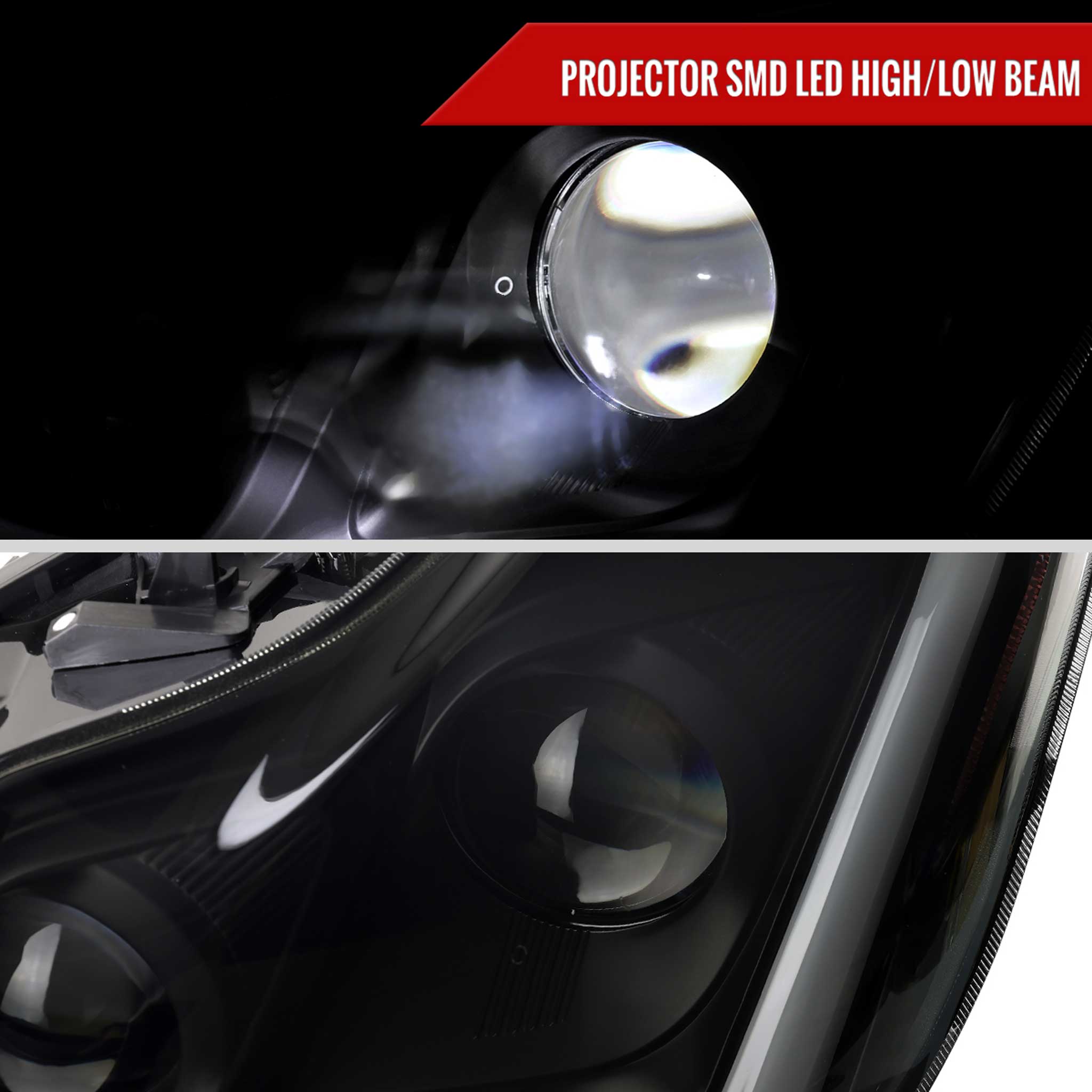 For Infiniti G37 2008-13 / Q60 Coupe 2014-15 LED Projector Headlights Sequential Matte Black Smoked Lens Switchback