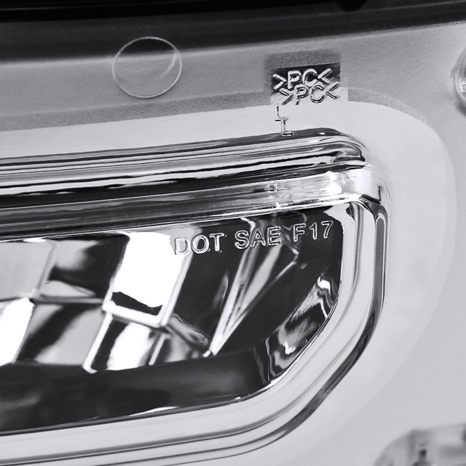 2016-2018 GMC Sierra 1500 6500K LED Fog Lights Kit Chrome Housing/Clear Lens