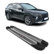 2019-2021 Hyundai Tucson Nerf Bars Side Steps Running Boards Black Gray