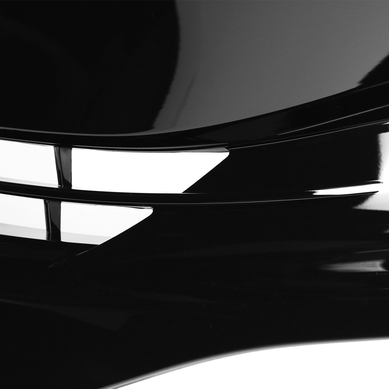 2016-2018 Honda Civic Factory Style Glossy Black ABS Mesh Grille w/ Eyebrows