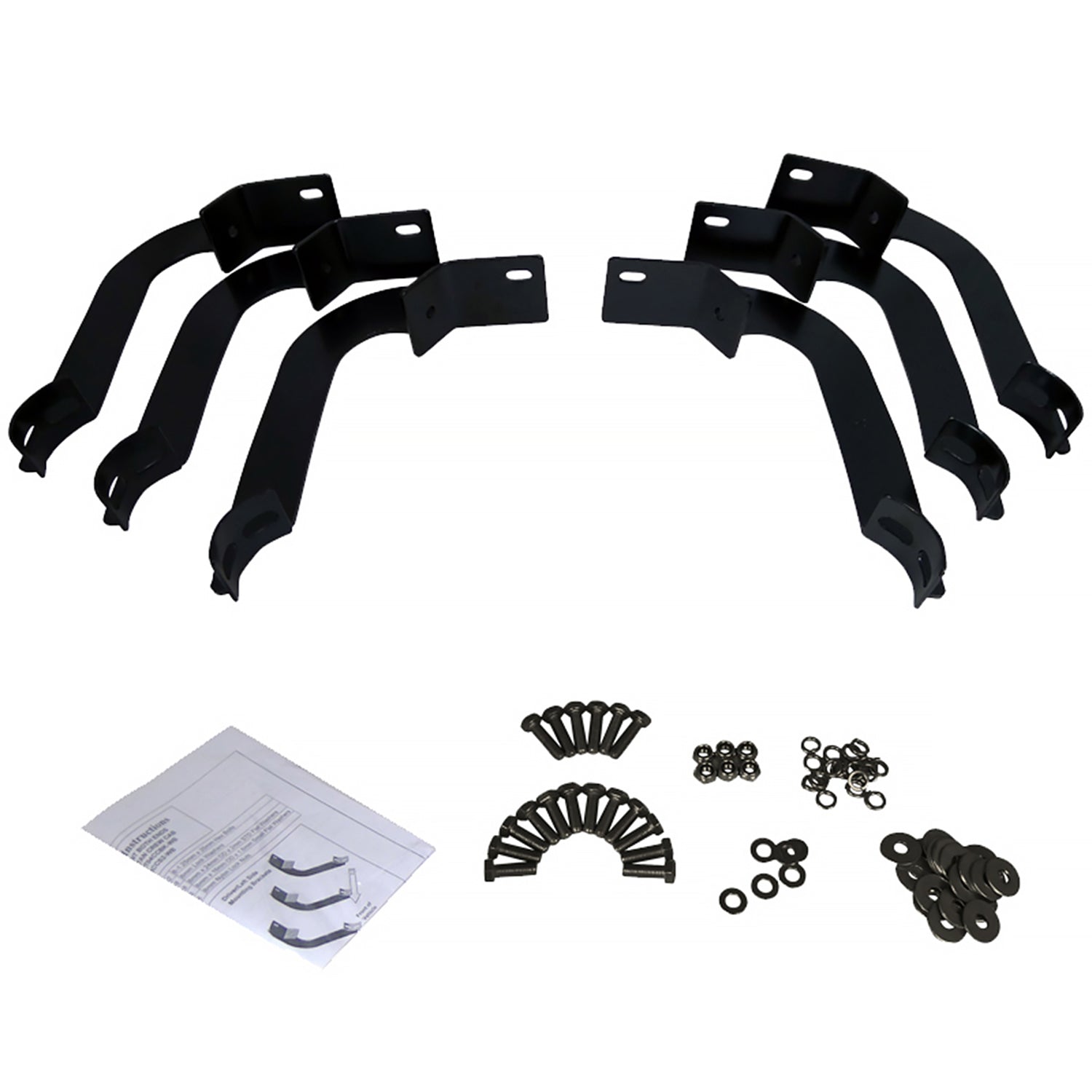 2004-2024 Nissan Titan Crew Cab Black Stainless Steel Side Step Nerf Bars