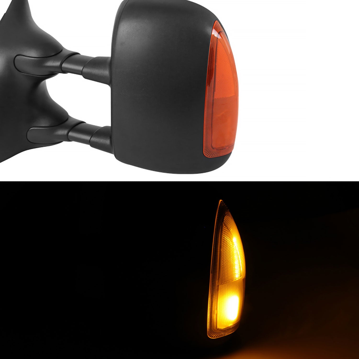 1999-2007 Ford F-250/350/450/550 Excursion Heated Towing Mirrors Amber Lens