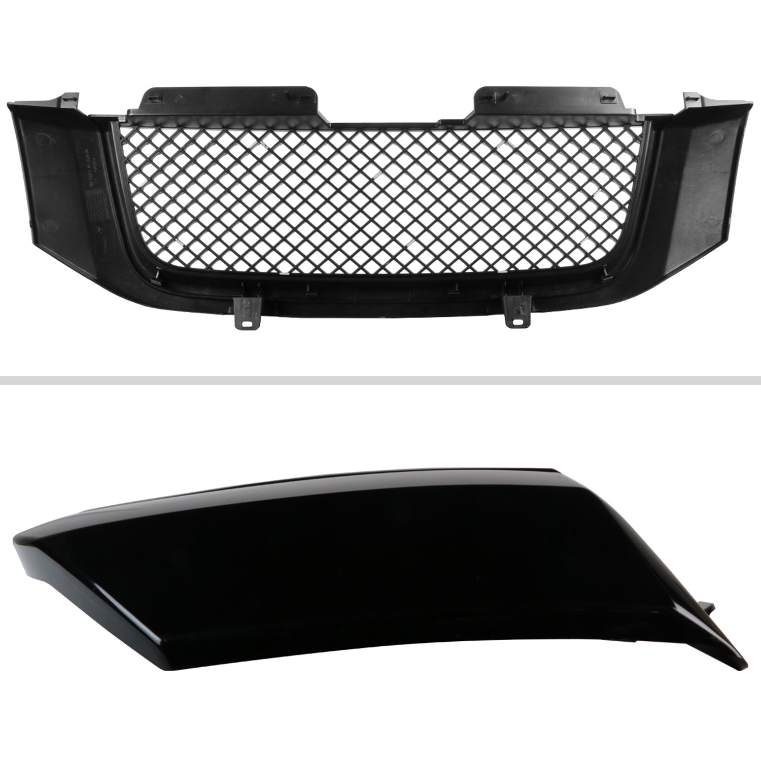 2002-2007 GMC Envoy Glossy Black ABS Mesh Grille
