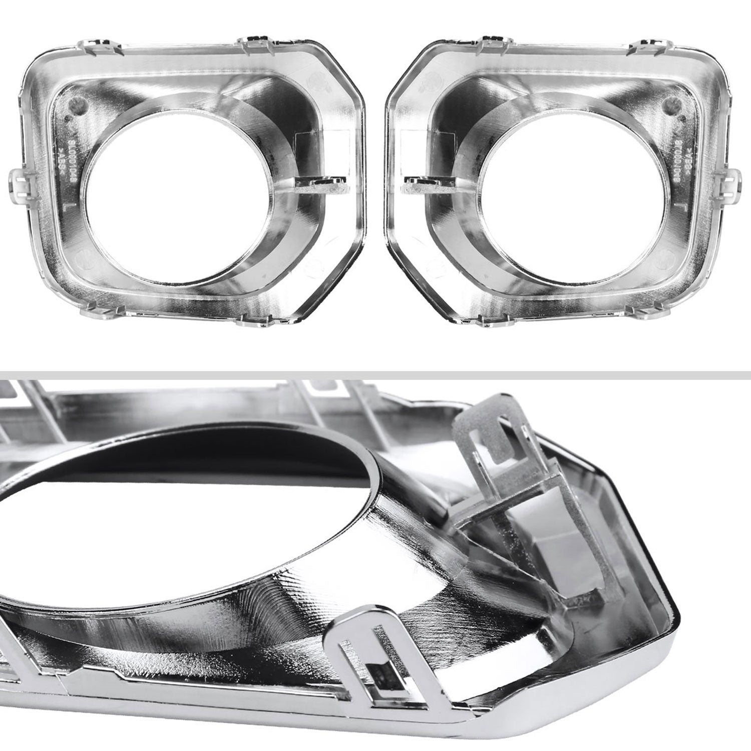 2016-2022 Toyota Tacoma H16 Chrome Cover Fog Lights Kit Chrome/Clear Lens