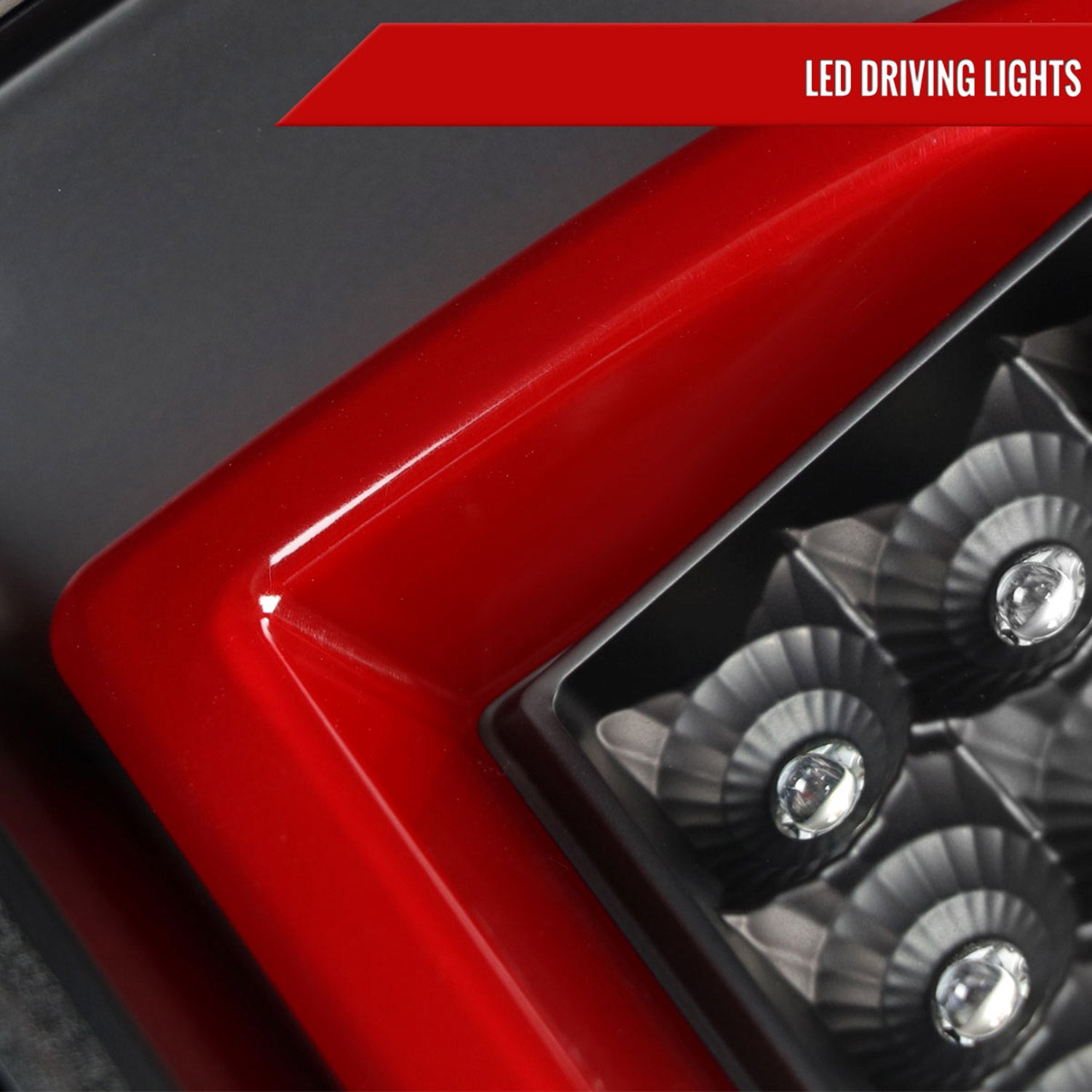 2014-2018 Chevy Silverado 1500 2500HD /Sierra 3500HD Red LED Tail Lights Black