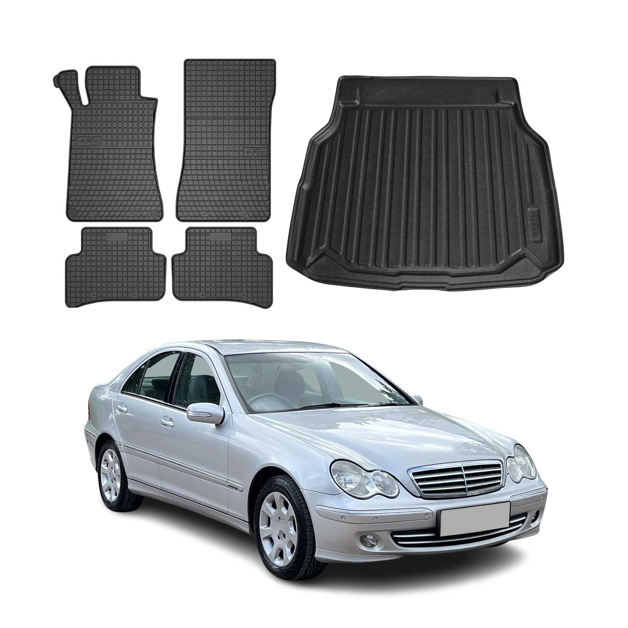2001-2007 Mercedes C Class W203 Floor Mats & Cargo Liner Full Set All Weather